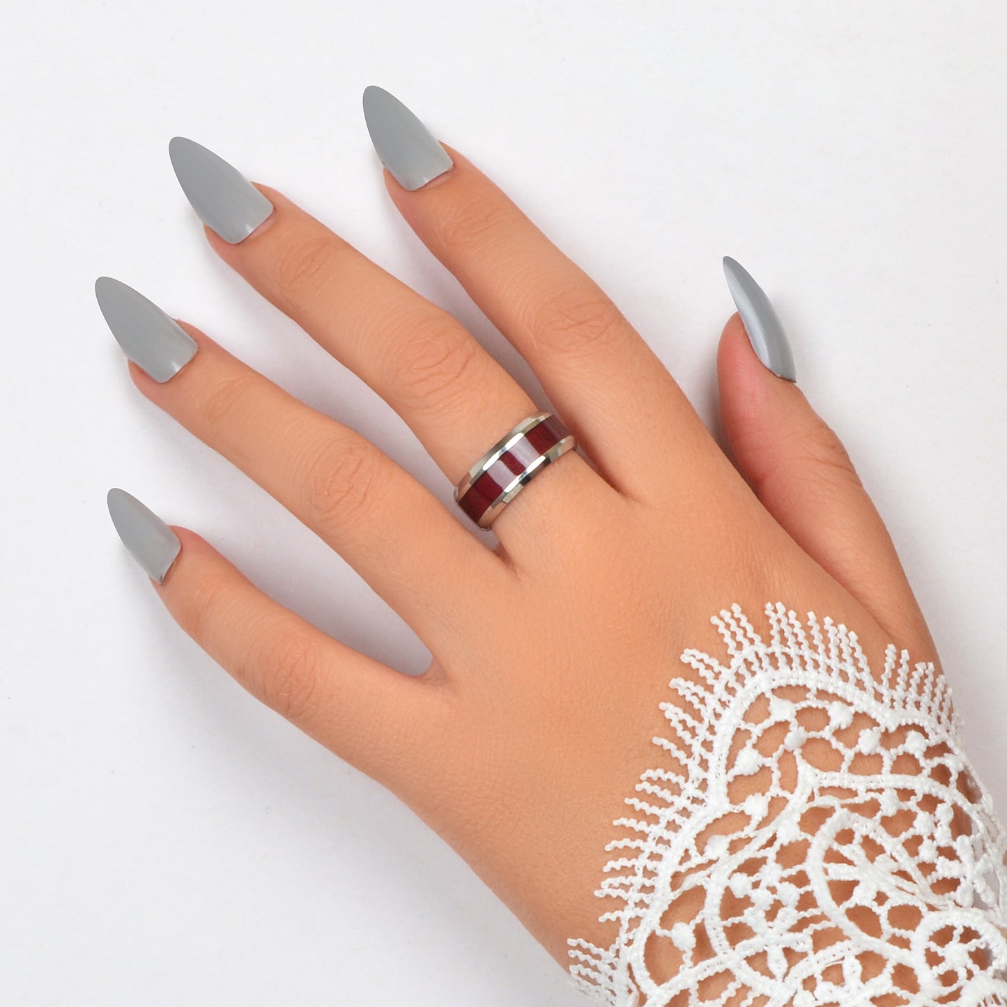 Winered Basic Promise Plain Finger Ring Women Anniversary Band Comfort Fit