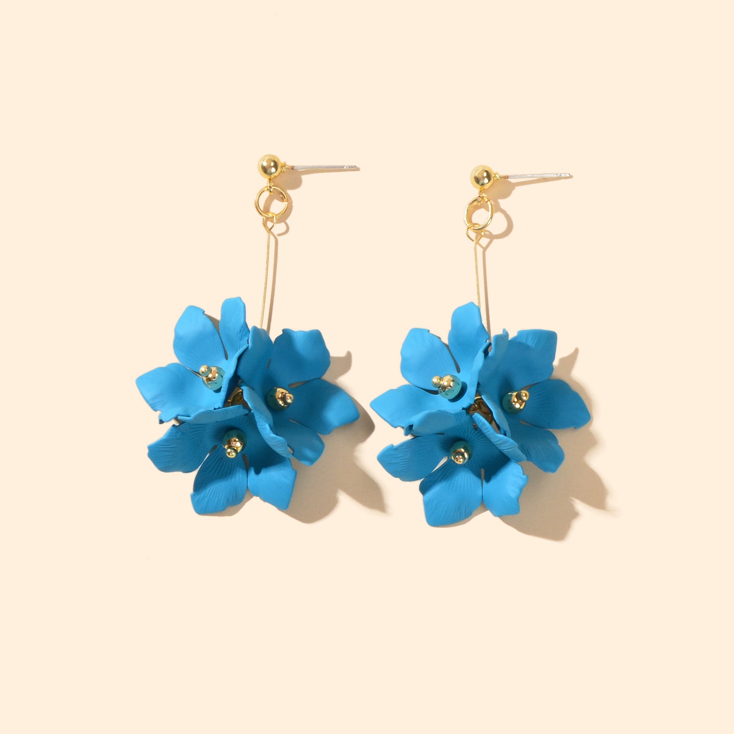 Floral Earrings Women Petal Flower Dangling Drop Stud Vogue Handmade Jewellery