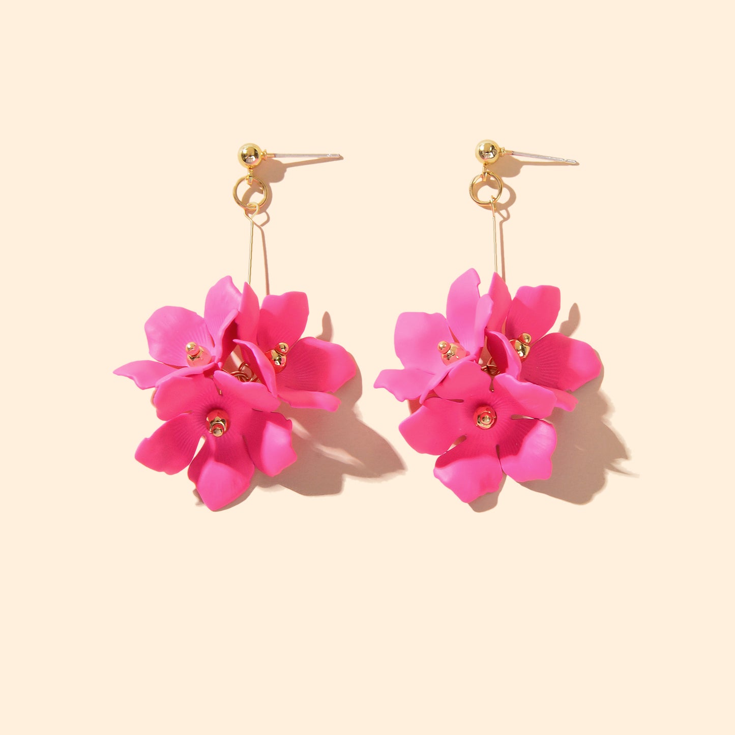 Floral Earrings Women Petal Flower Dangling Drop Stud Vogue Handmade Jewellery
