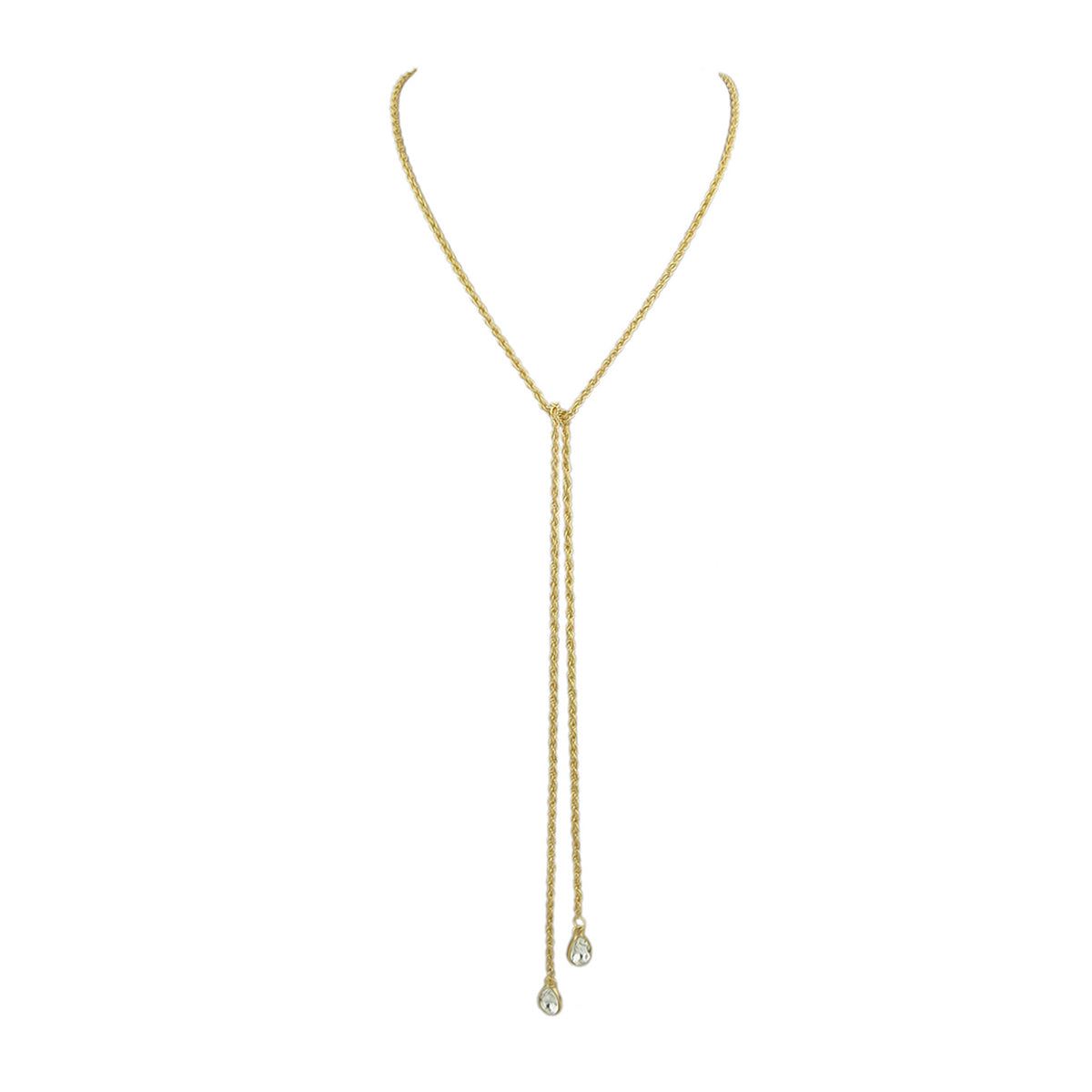 Designer Jewellery Gold Silver Long Chain Water Drop Necklace Trendy Accessories