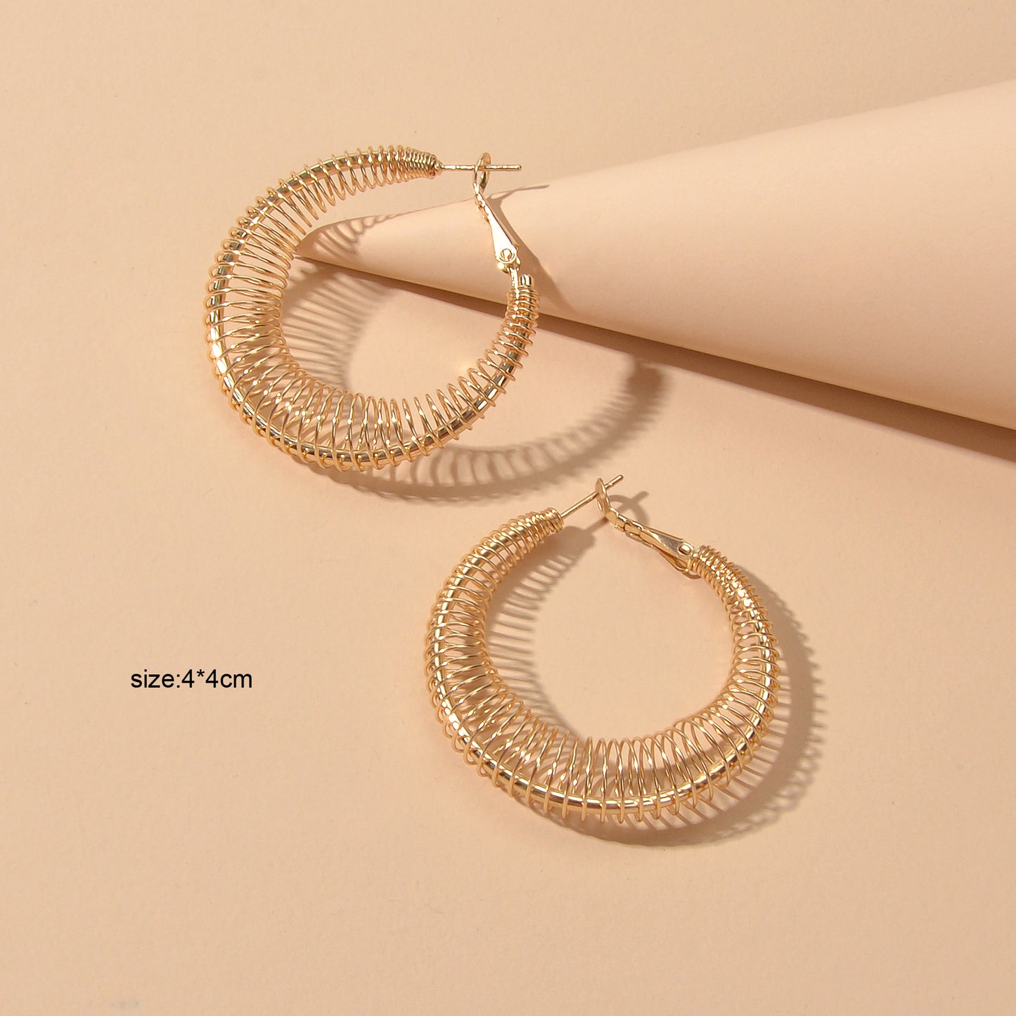 Statement Trendy Gold Silver Hollow Geometric Chunky Hoop Earrings Punk Jewelry