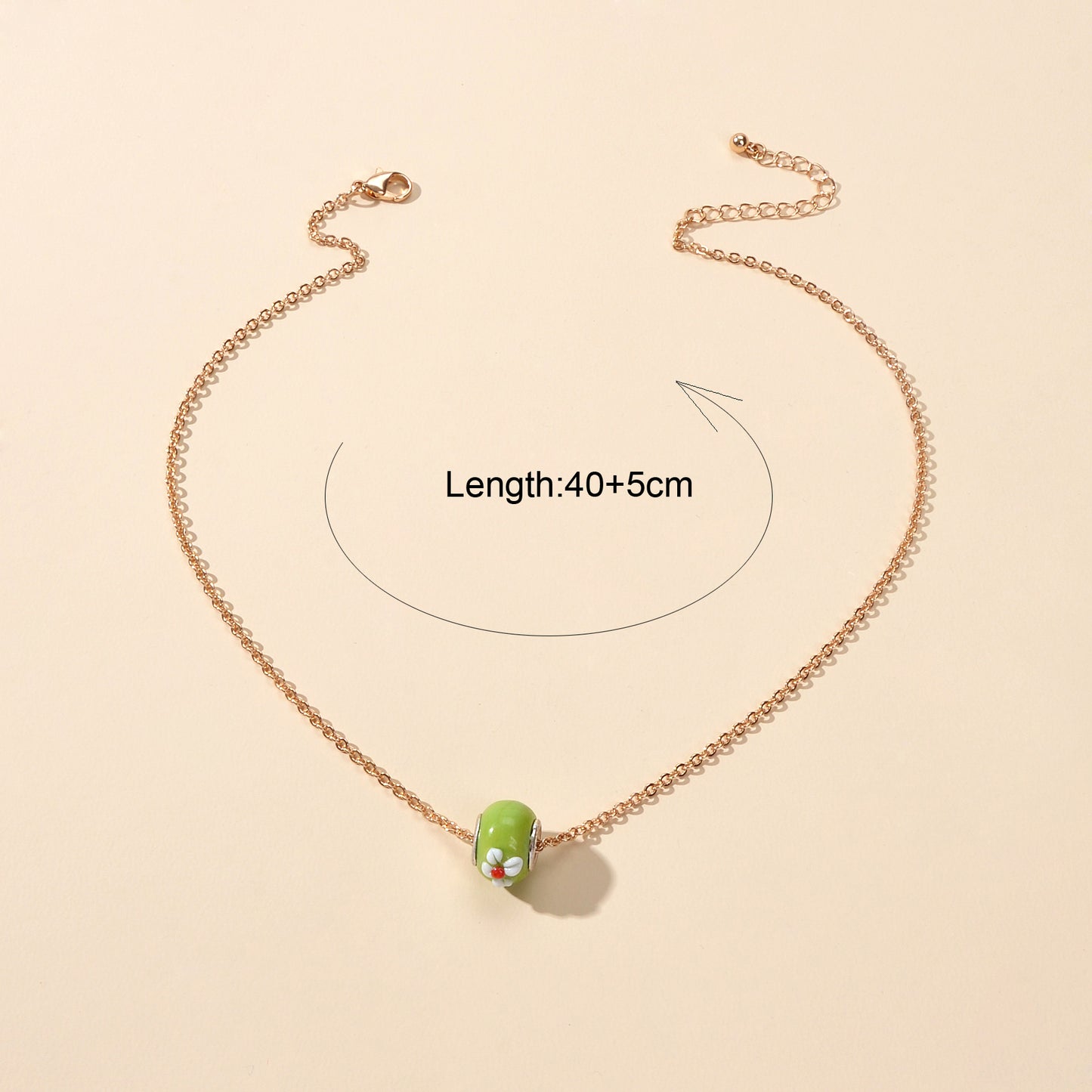 Traditional Ethnic Jewellery Gold Chain Purple Green Enamel Round Charm Necklace