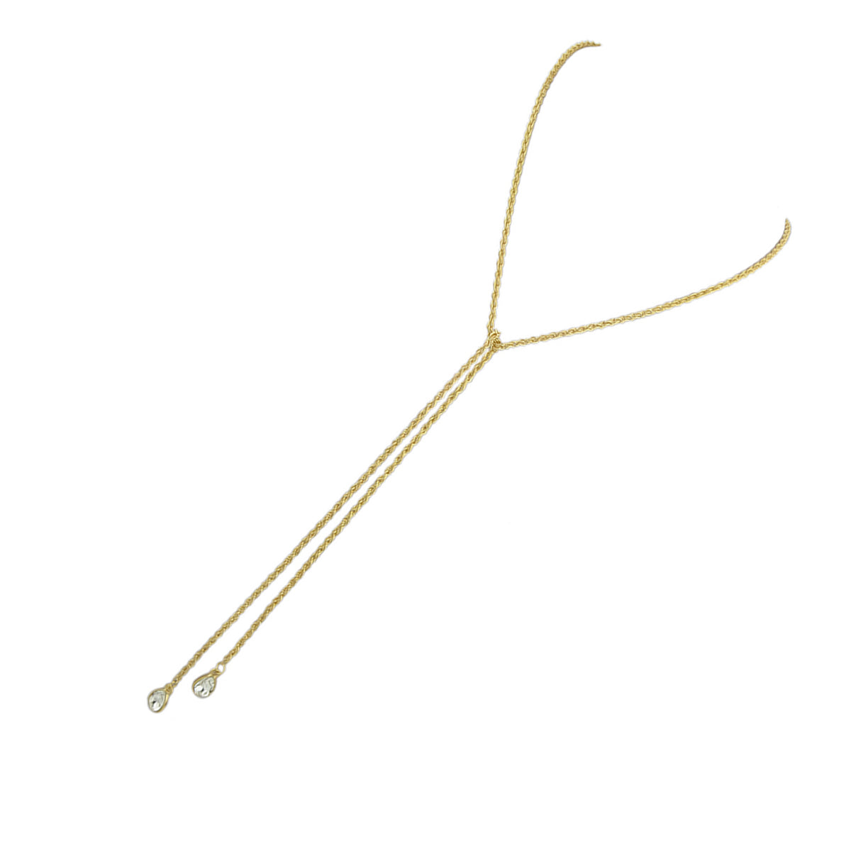 Designer Jewellery Gold Silver Long Chain Water Drop Necklace Trendy Accessories