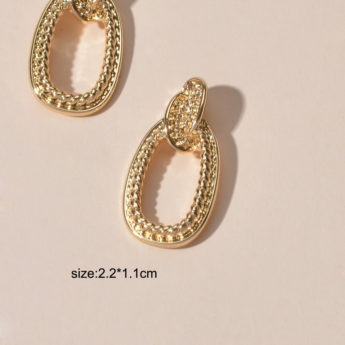 Designer Stylish Gold Circle Geometric Exaggerated Statement Stud Earrings Gift