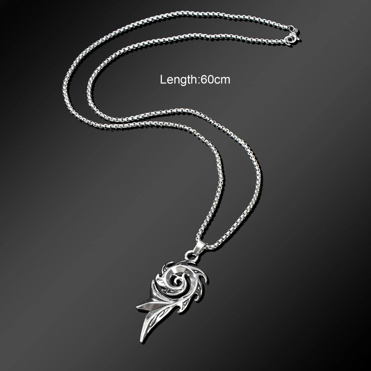 Punk Rock Men Jewellery Stainless Steel Long Chain Geometric Pendant Necklace