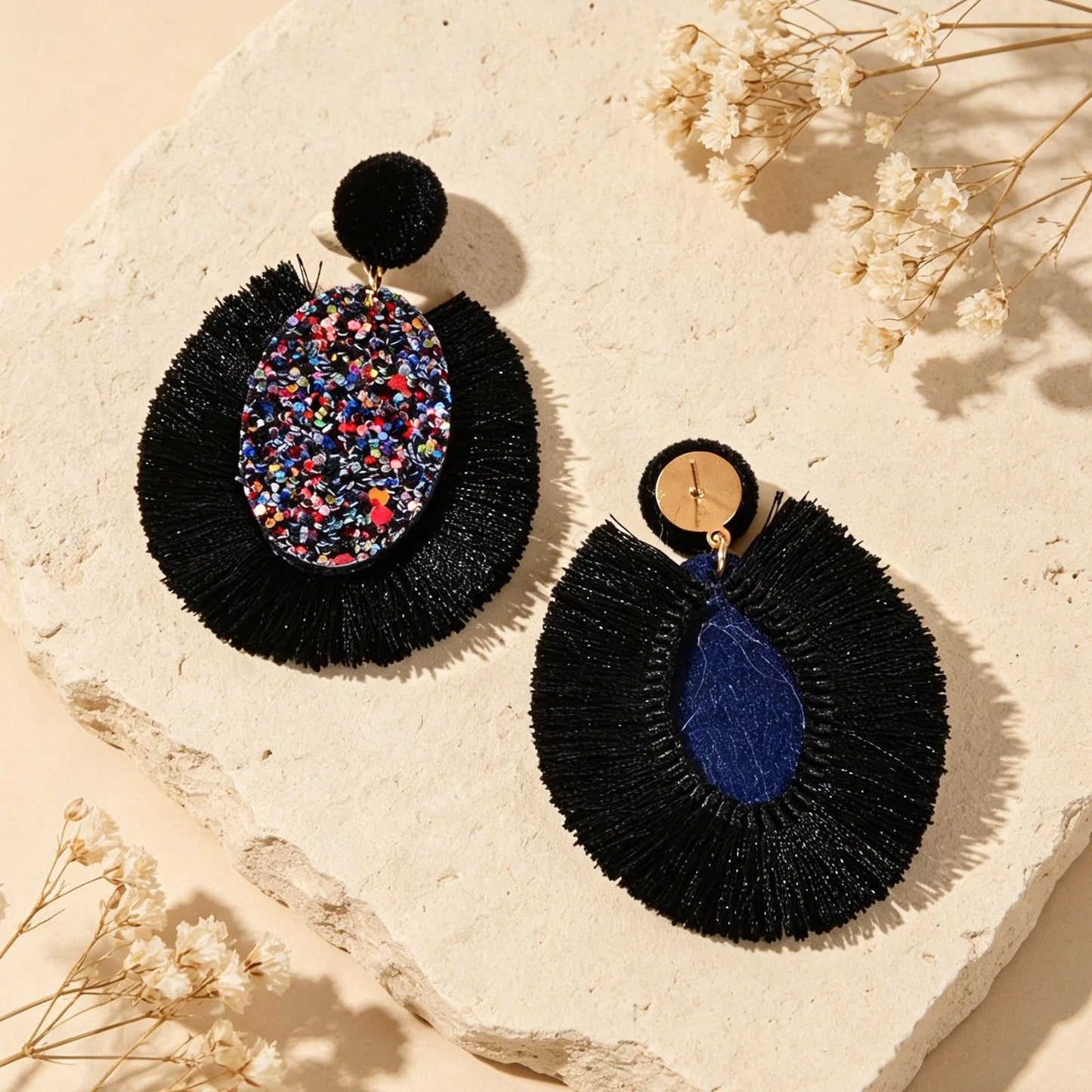 Boho Women Holiday Handmade Tassel Fringe Dangling Beach Drop Dangle Earrings