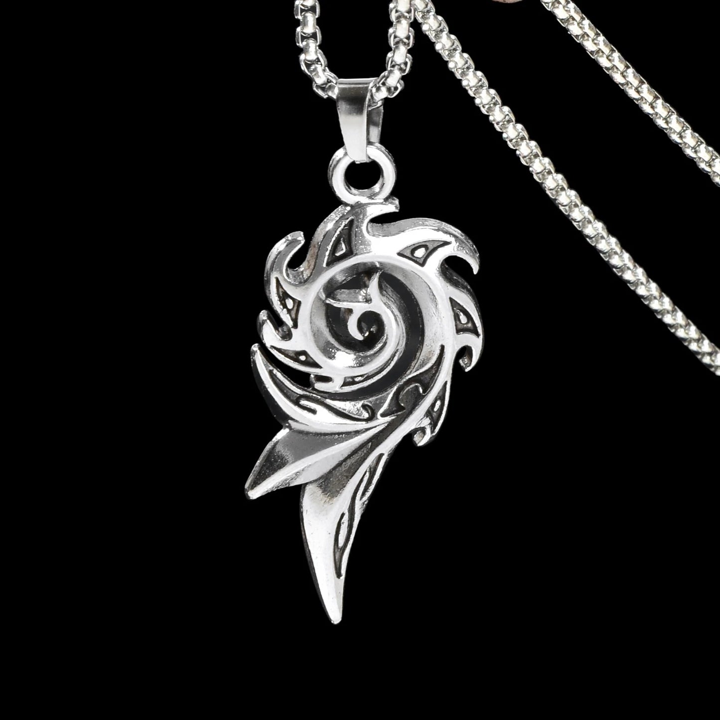Punk Rock Men Jewellery Stainless Steel Long Chain Geometric Pendant Necklace
