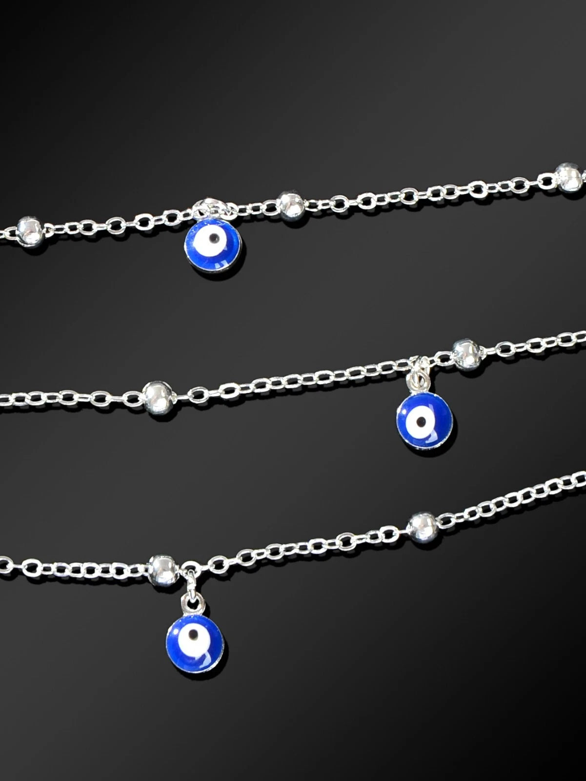 Eye Charm Beads Anklet Adjustable Beach Layered Ankle Gold Foot Chain Jewellery