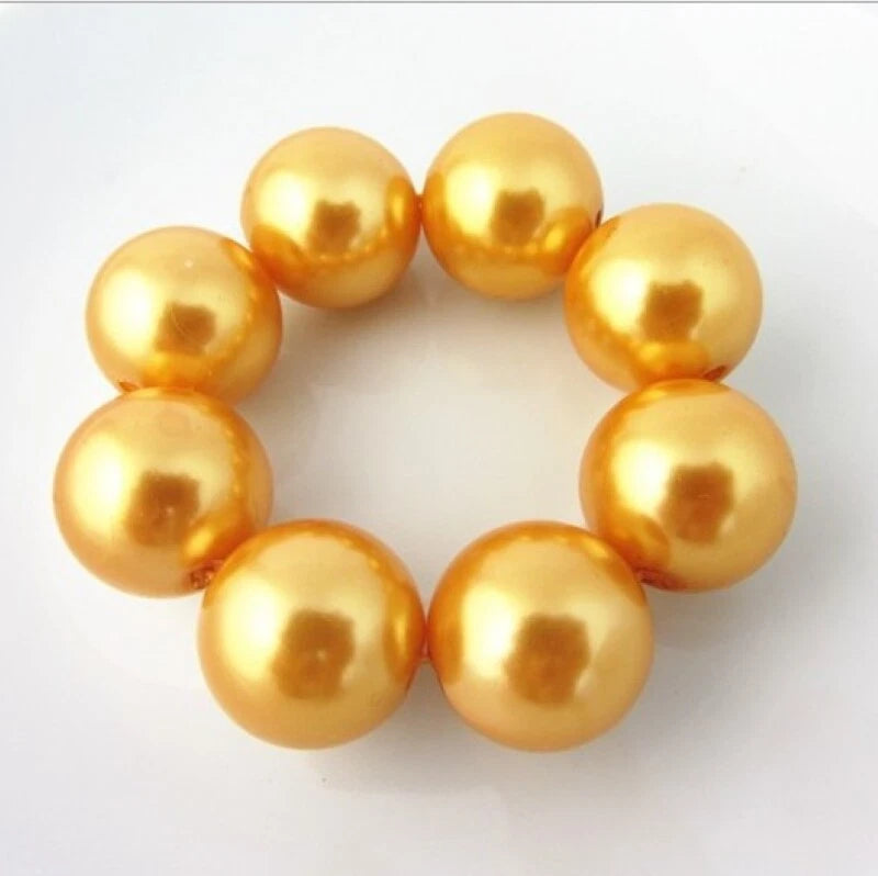Feelontop Hair Accessories Colorful Beads Elastic Hair Rope Hair Ties Hair Bands