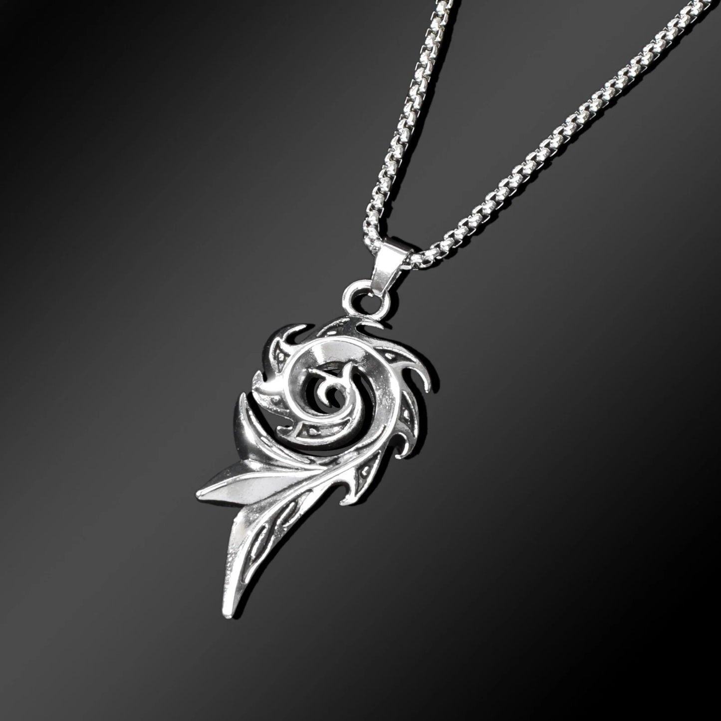 Punk Rock Men Jewellery Stainless Steel Long Chain Geometric Pendant Necklace
