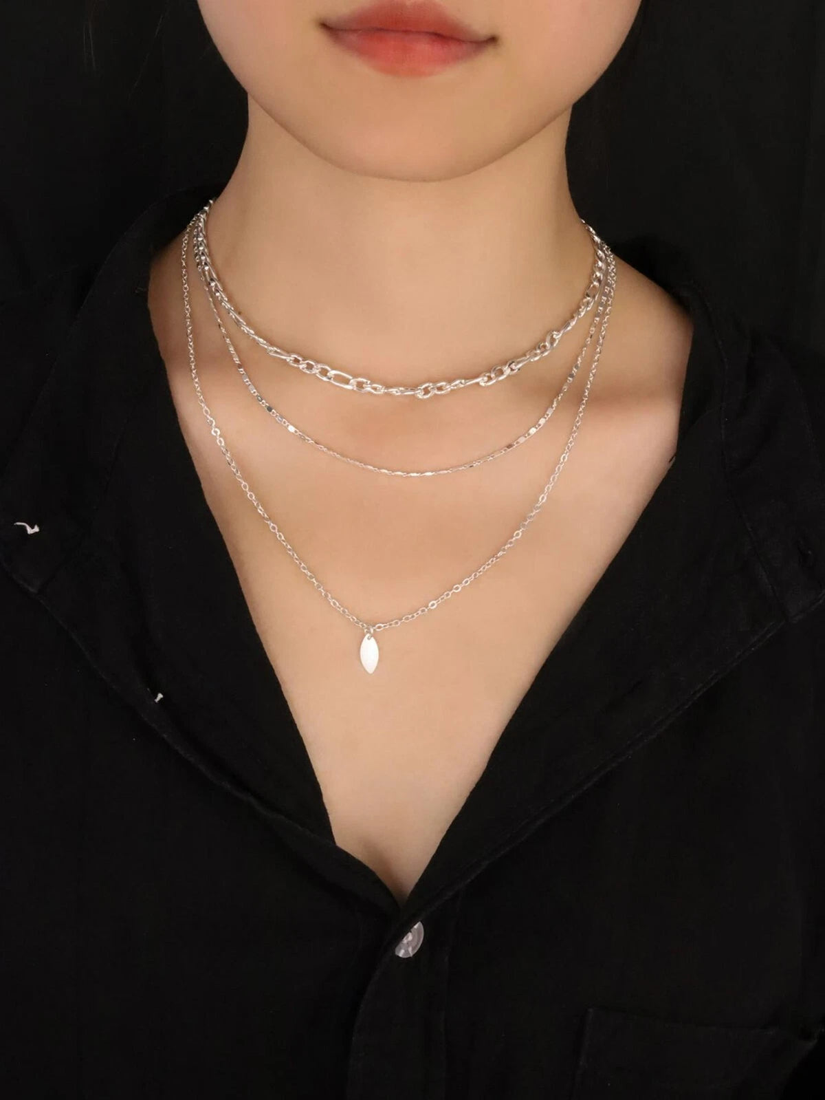 3pcs Boho Multi-Layer Choker Collar Drop Charm Bib Necklace Jewellery Party Gift