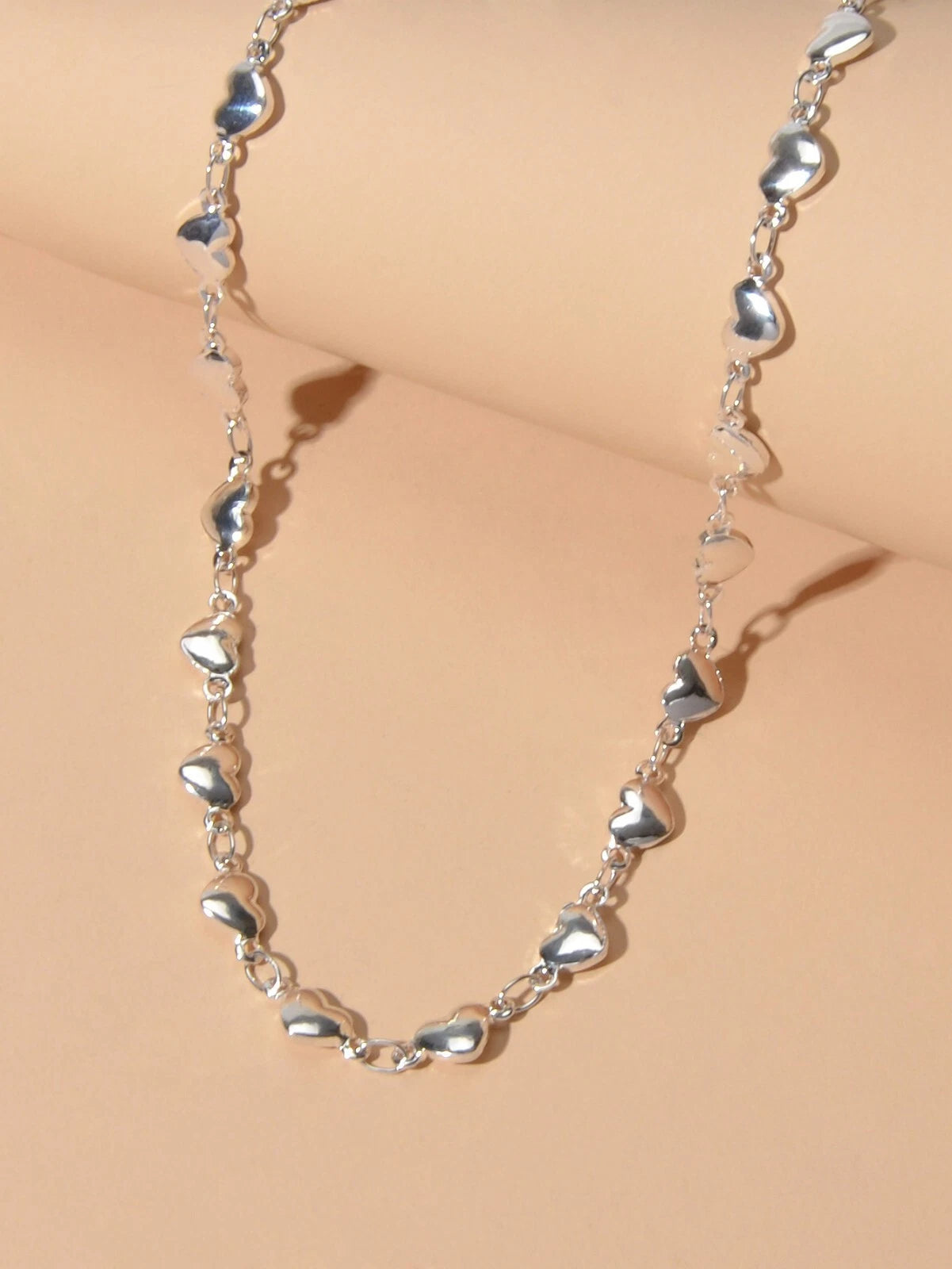 New Jewelry Silver Love Heart Charm Necklace Anniversary Accessories Lover Gift