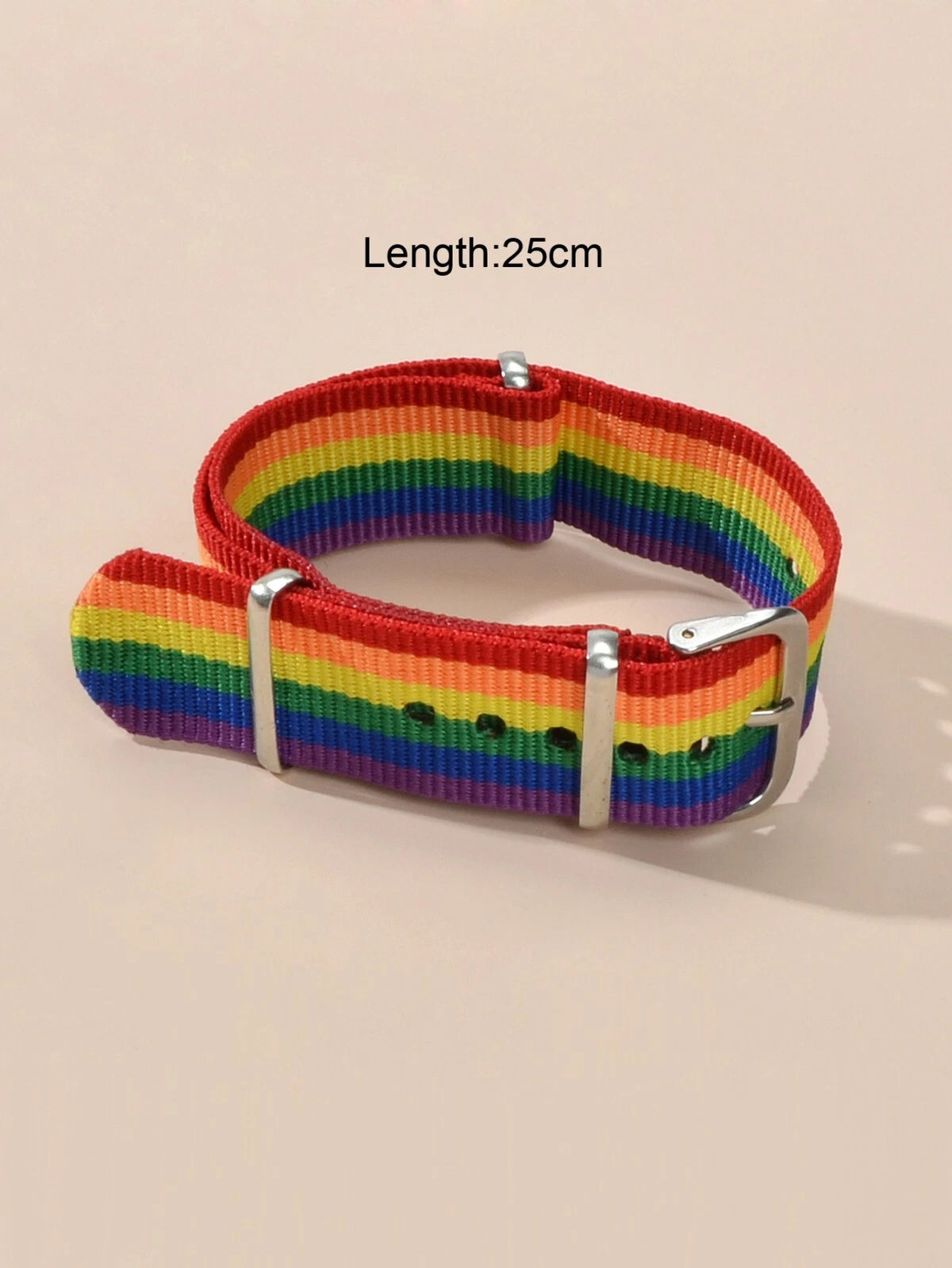 Belt Colorful Rainbow Striped Braided Wrap Bangle Bracelet Hiphop Accessories