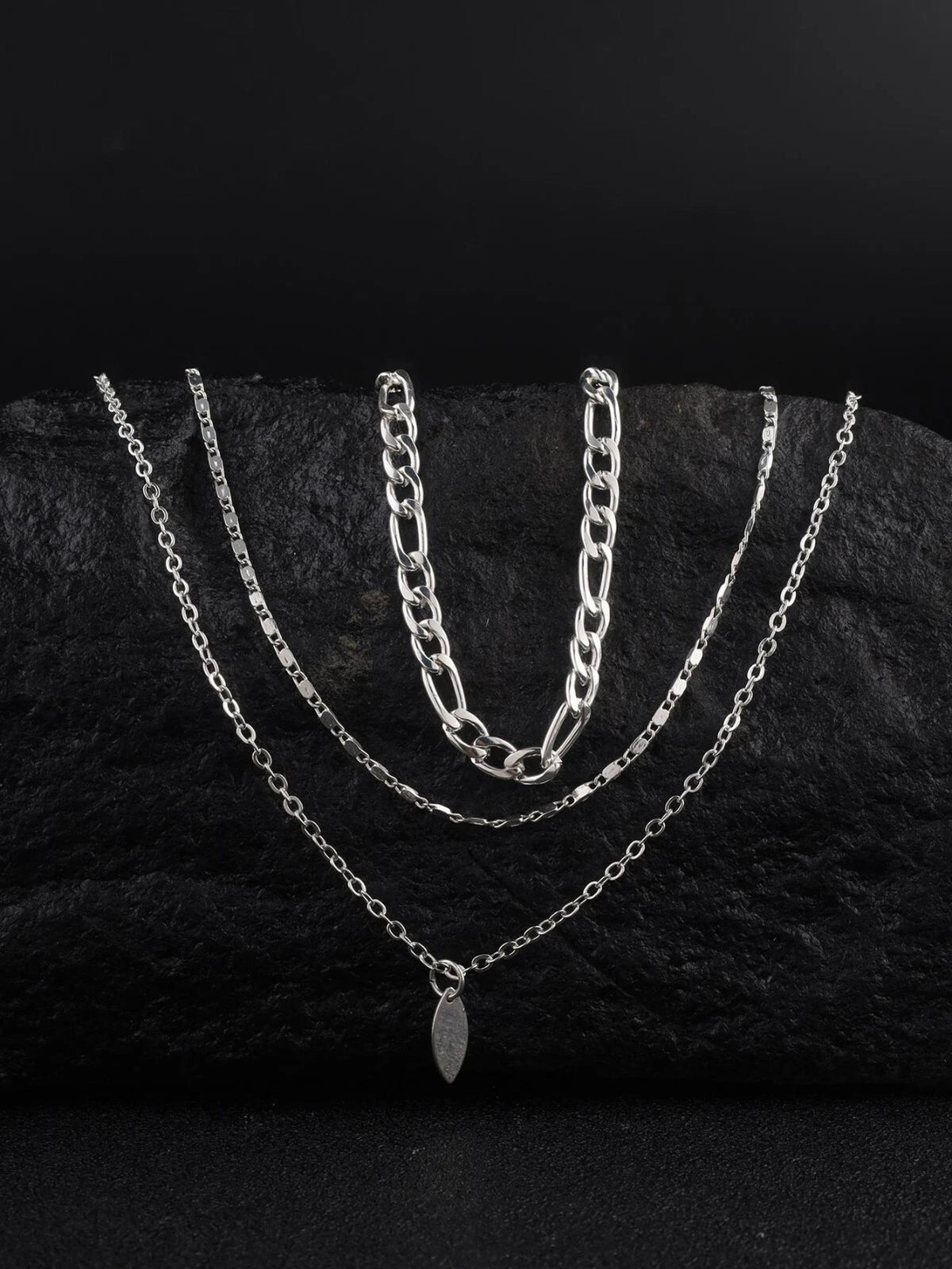3pcs Boho Multi-Layer Choker Collar Drop Charm Bib Necklace Jewellery Party Gift