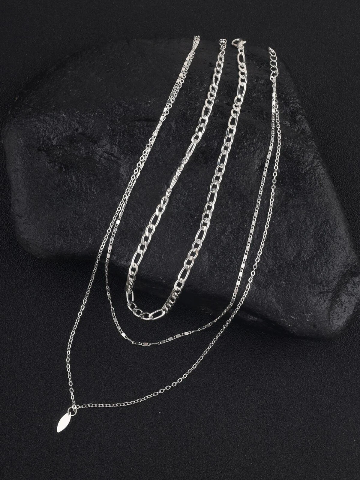 3pcs Boho Multi-Layer Choker Collar Drop Charm Bib Necklace Jewellery Party Gift
