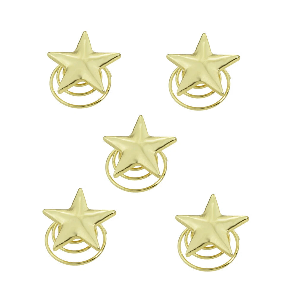 5 pcs Fashion Golden Star Star Hair Clips set Hair Jewelry for Wedding Prom Hair