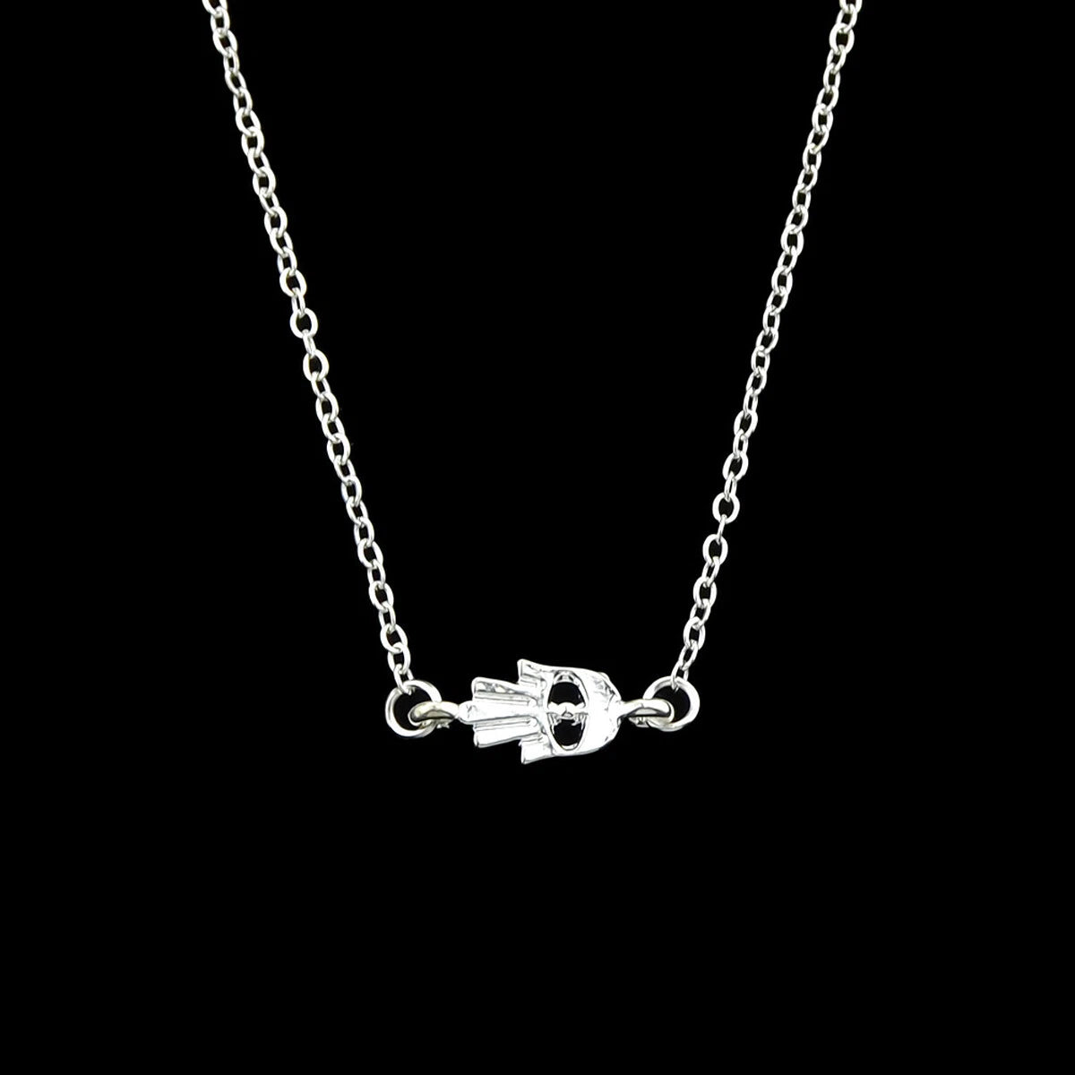 Minimalist Gold Silver Chain Hand Pendant Necklace Funny Gifts for Best Friends