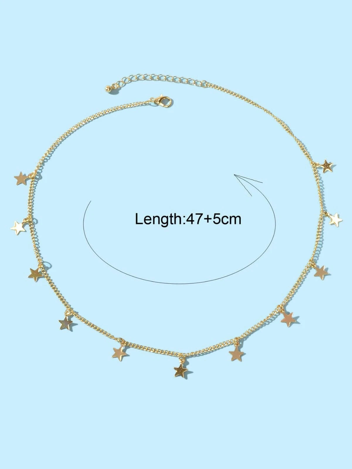 Shine Bright Necklace with Multiple Small Star Pendants Celestial Charm Jewelry