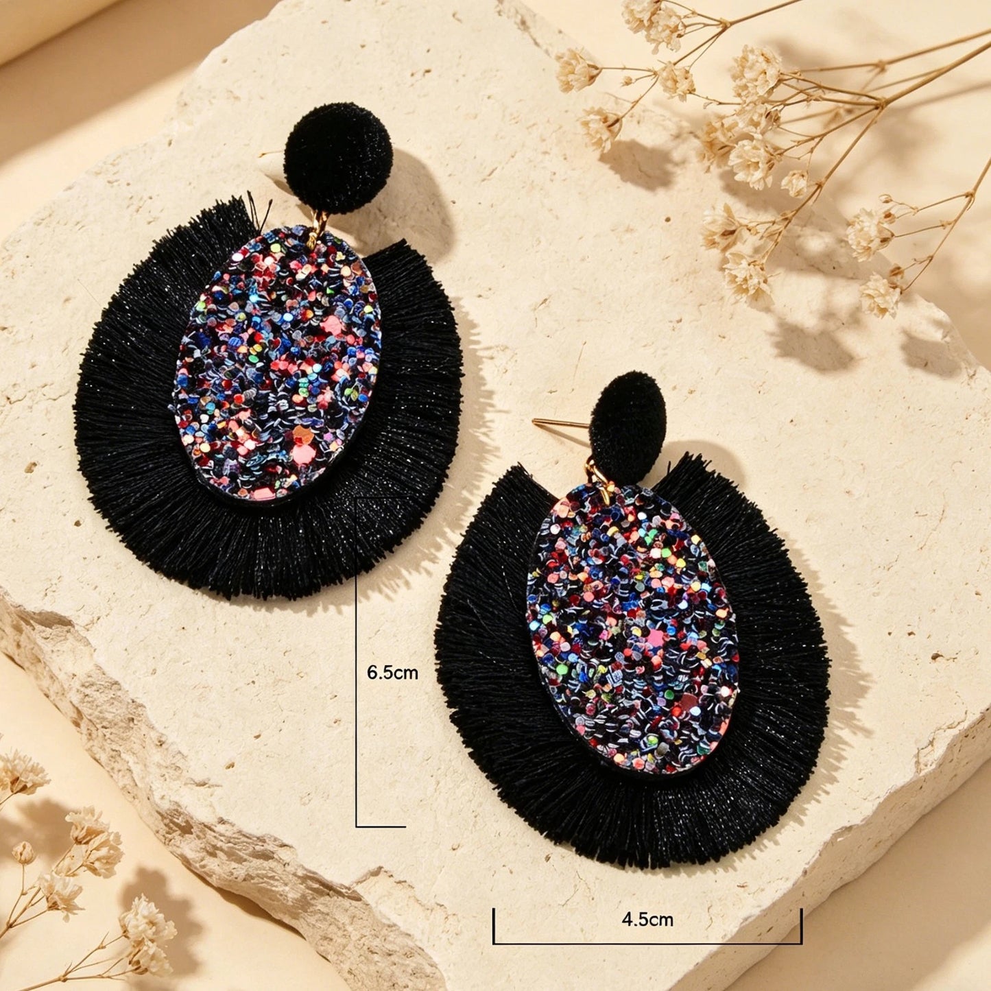 Boho Women Holiday Handmade Tassel Fringe Dangling Beach Drop Dangle Earrings