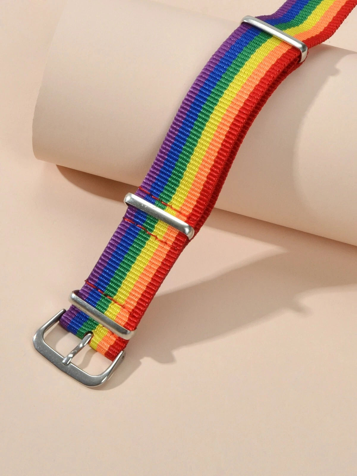 Belt Colorful Rainbow Striped Braided Wrap Bangle Bracelet Hiphop Accessories