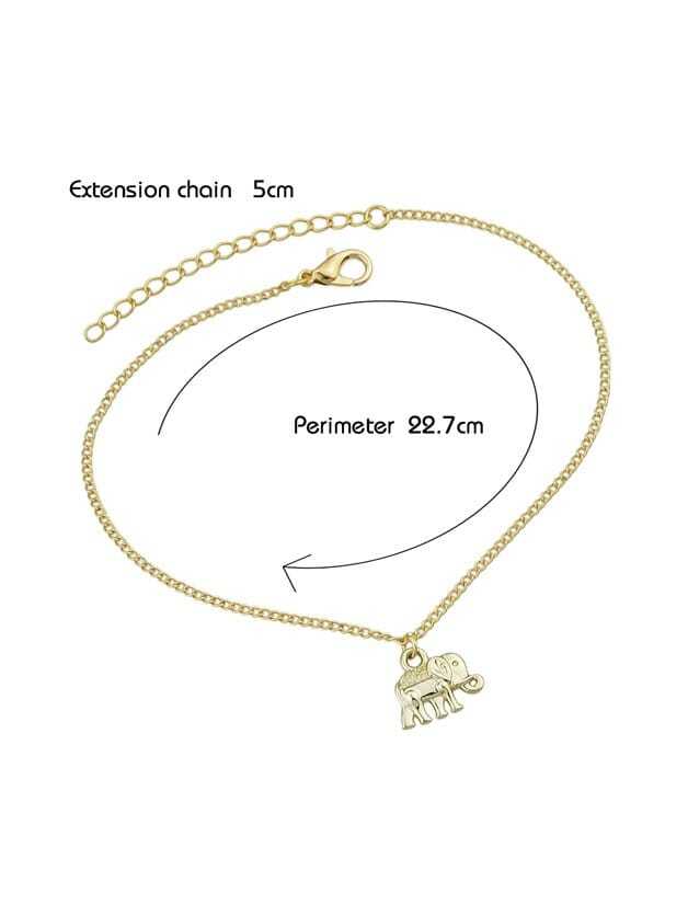 1pc Foot Beach Jewellery Gold Silver Chain Elephant Charm Anklet Bracelet Gift