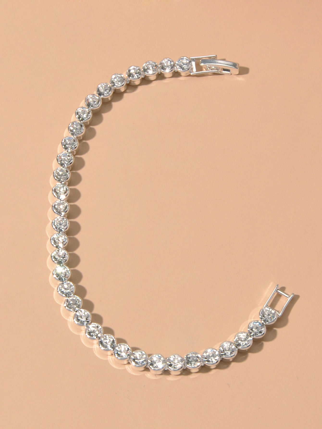 Luxury Full Rhinestone Tennis Bracelet Girl Bling Crystal Wedding Party Jewelry