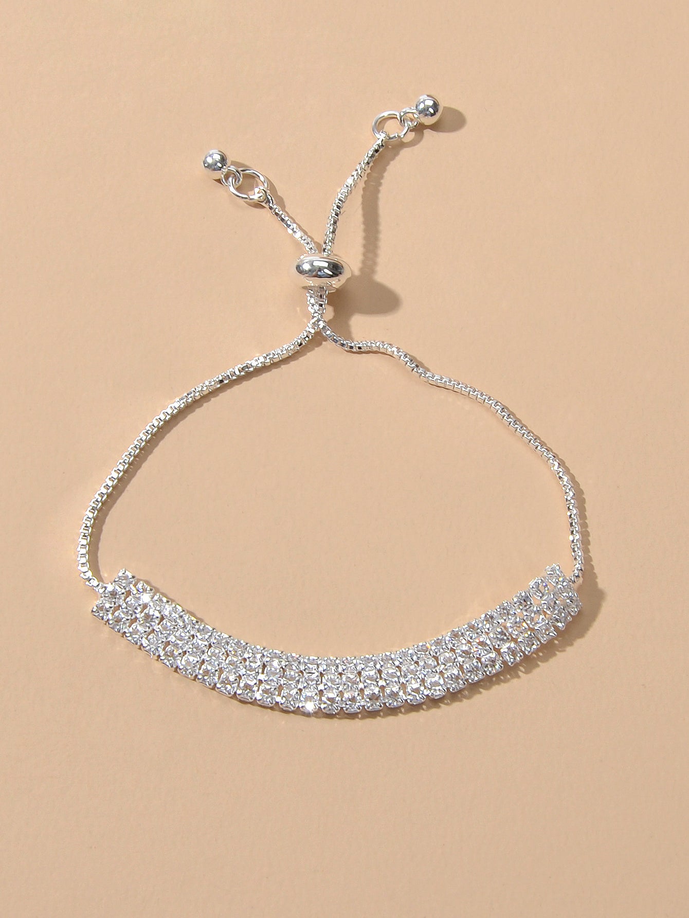 Classic Brilliant Rhinestone Adjustable Slider Tennis Bracelet Party Jewellery