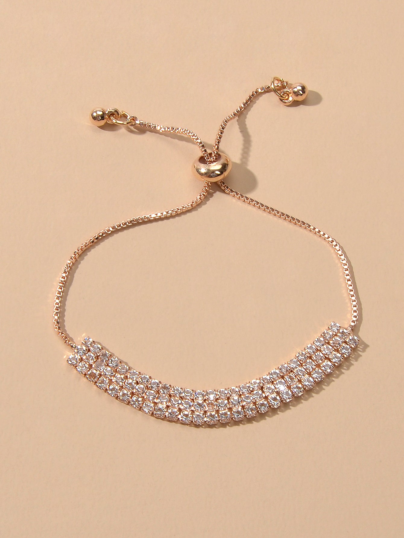 Classic Brilliant Rhinestone Adjustable Slider Tennis Bracelet Party Jewellery