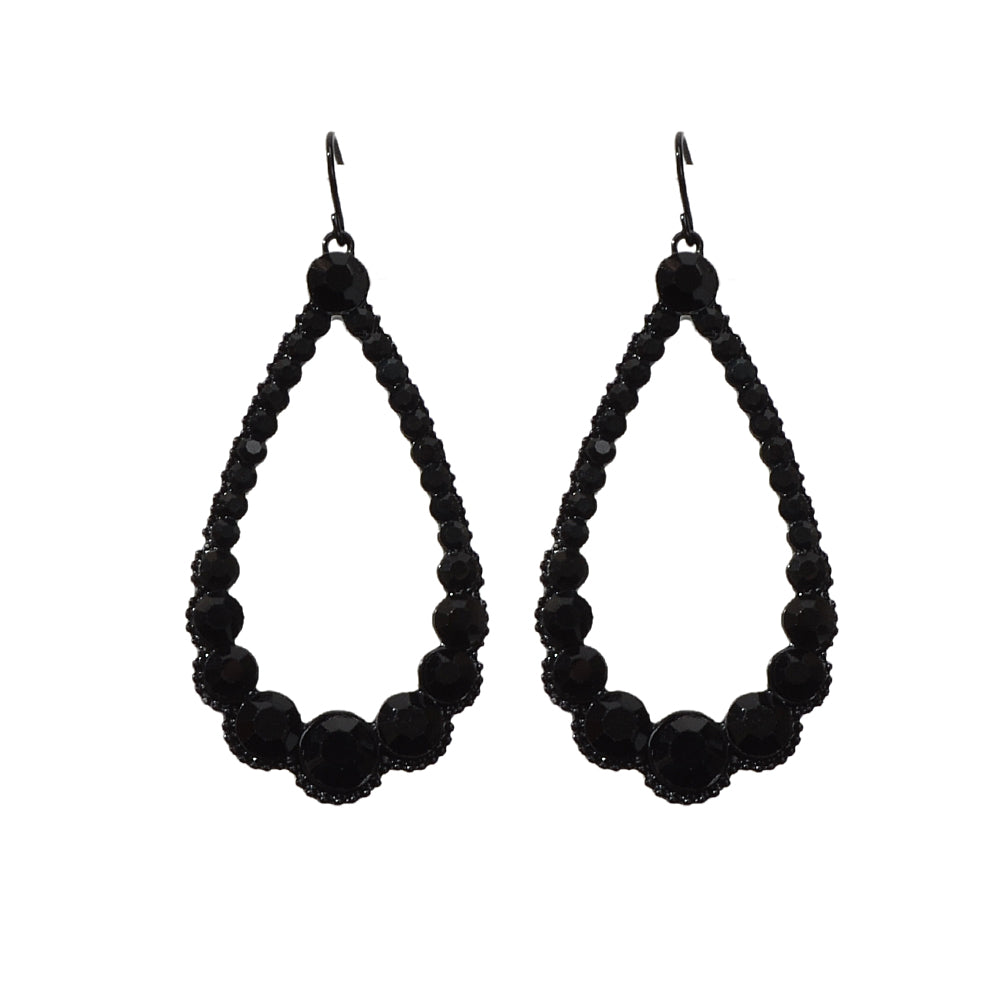 AU Local Black Water Drop Dangle Earrings Halloween Eardrop Jewelry Accessories