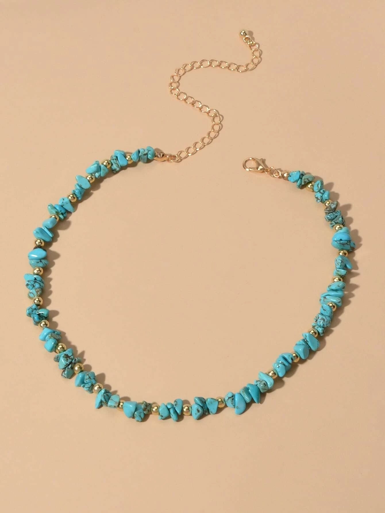 Boho White Stone Turquoise Handmade Necklace Ethic Tribal Festival Jewellery