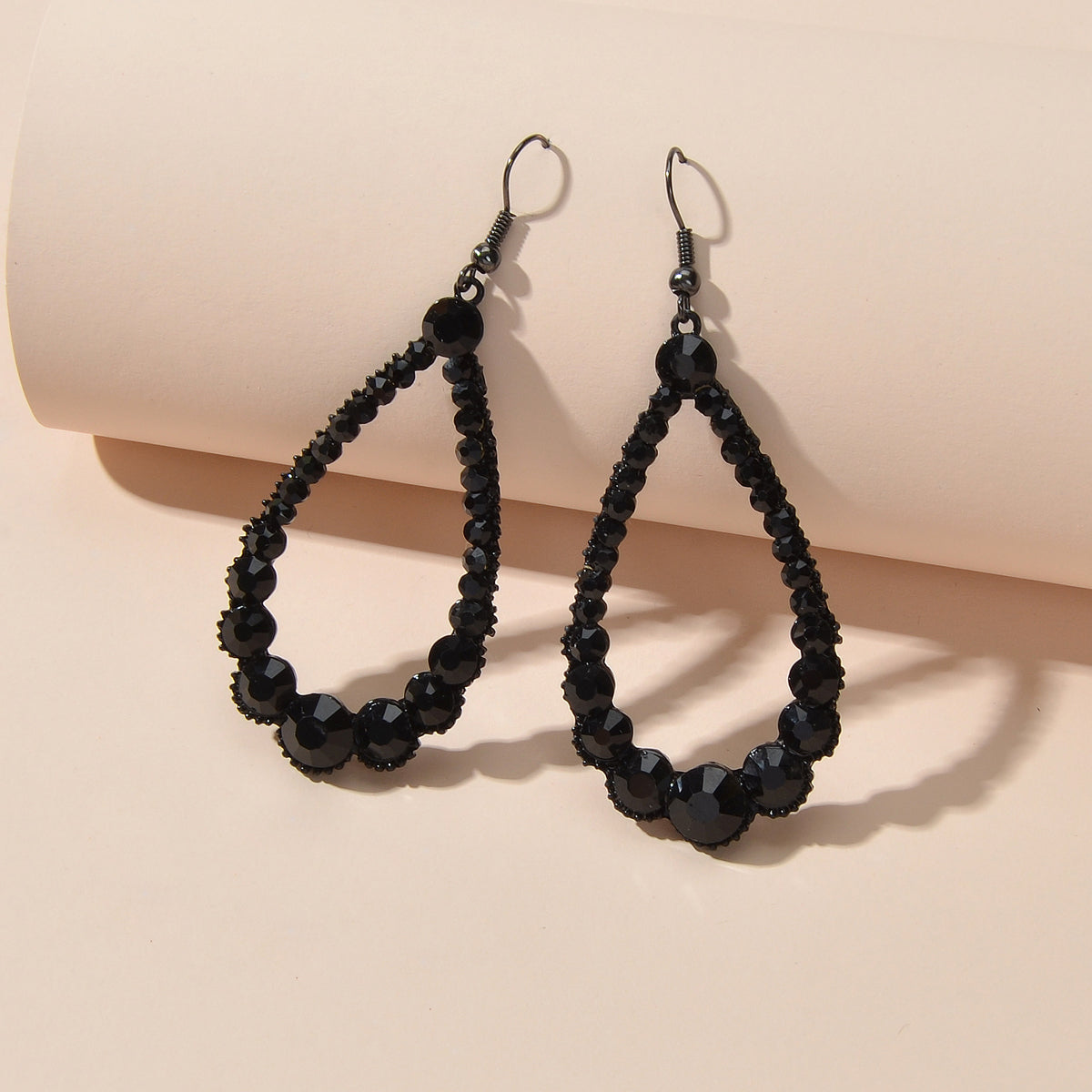 AU Local Black Water Drop Dangle Earrings Halloween Eardrop Jewelry Accessories