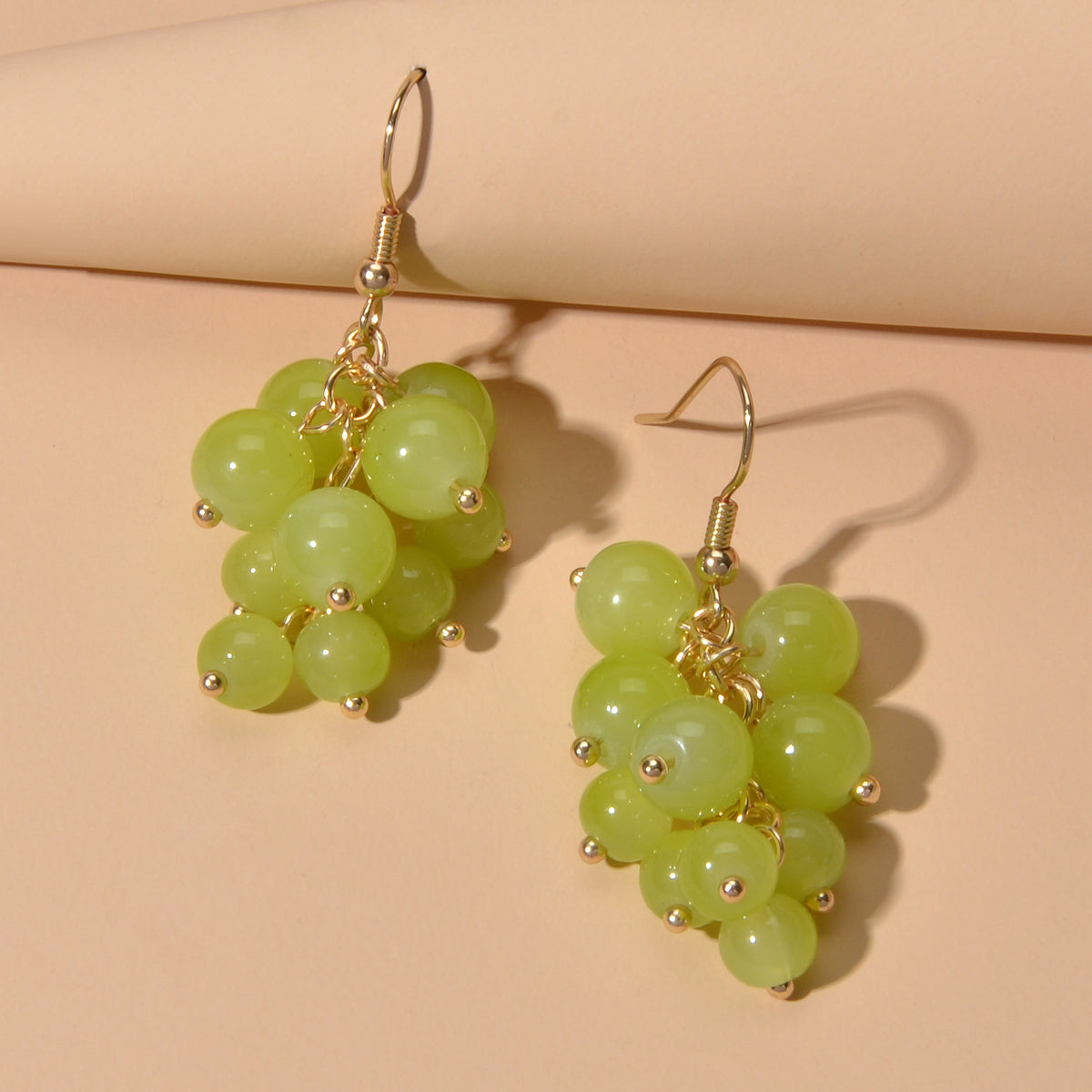 Drop Dangle Handmade Grape Cluster Earrings Colorful Cute Fruit Hook Eardrop