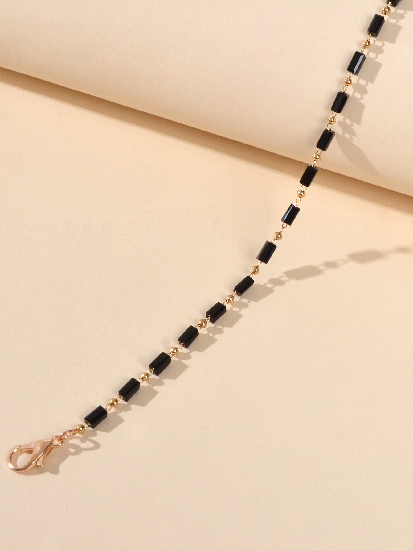 1 pc Foot Beach Jewellery Gold Chain Handmade Black Beads Anklet Bracelet Gift