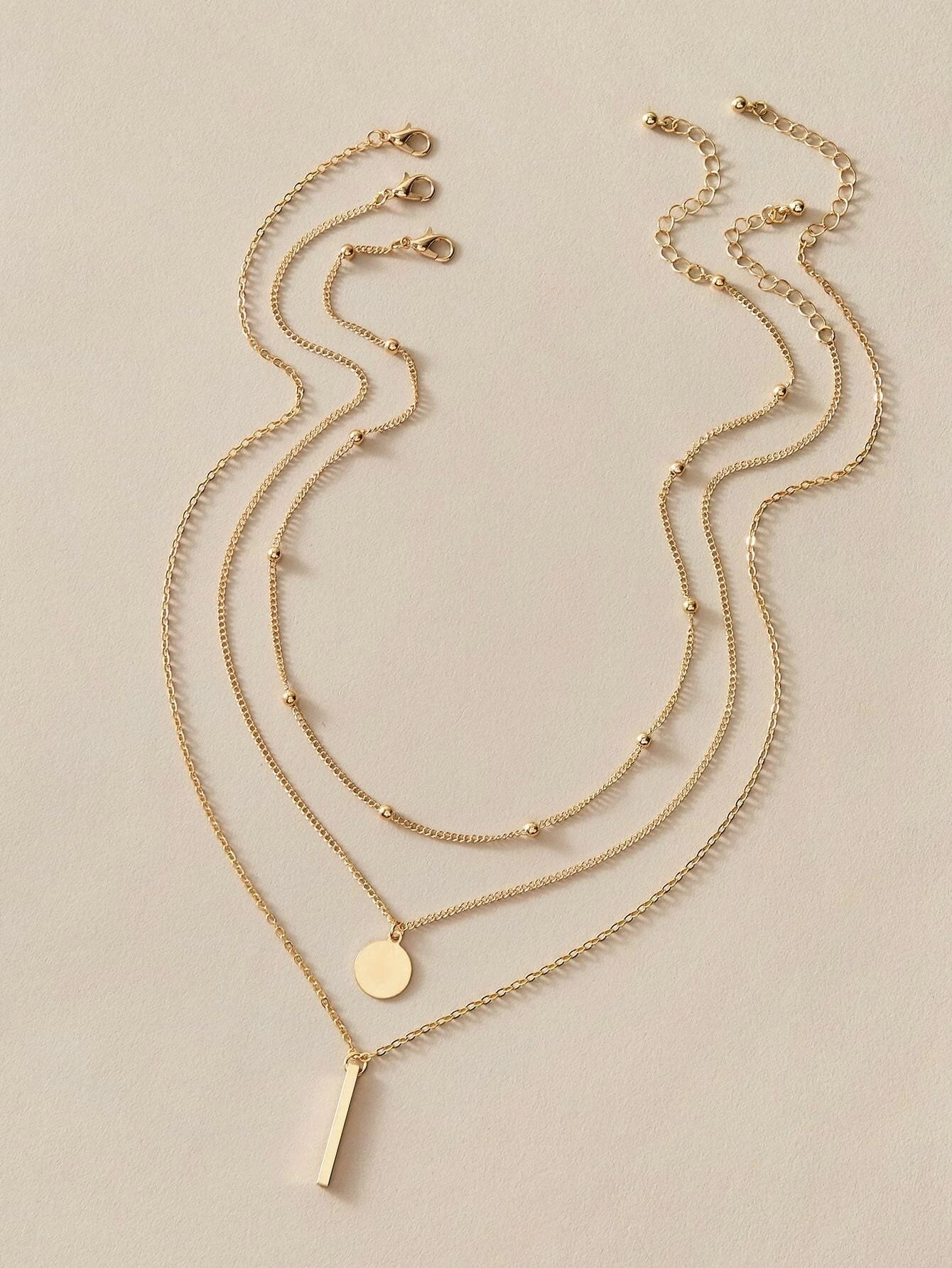 10 sets Gold Tone Chain Multi layer Choker Pendant Bib Necklace Party Jewellery