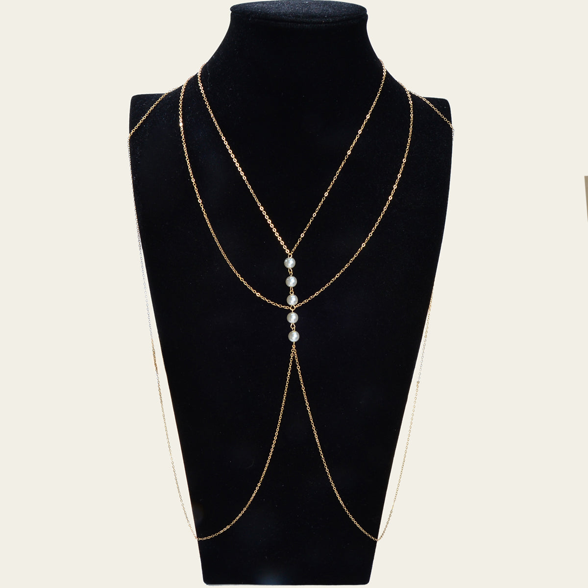 Gold Silver Body Chain with Layered Bra Chains Bikini Nightclub Body Jewellery