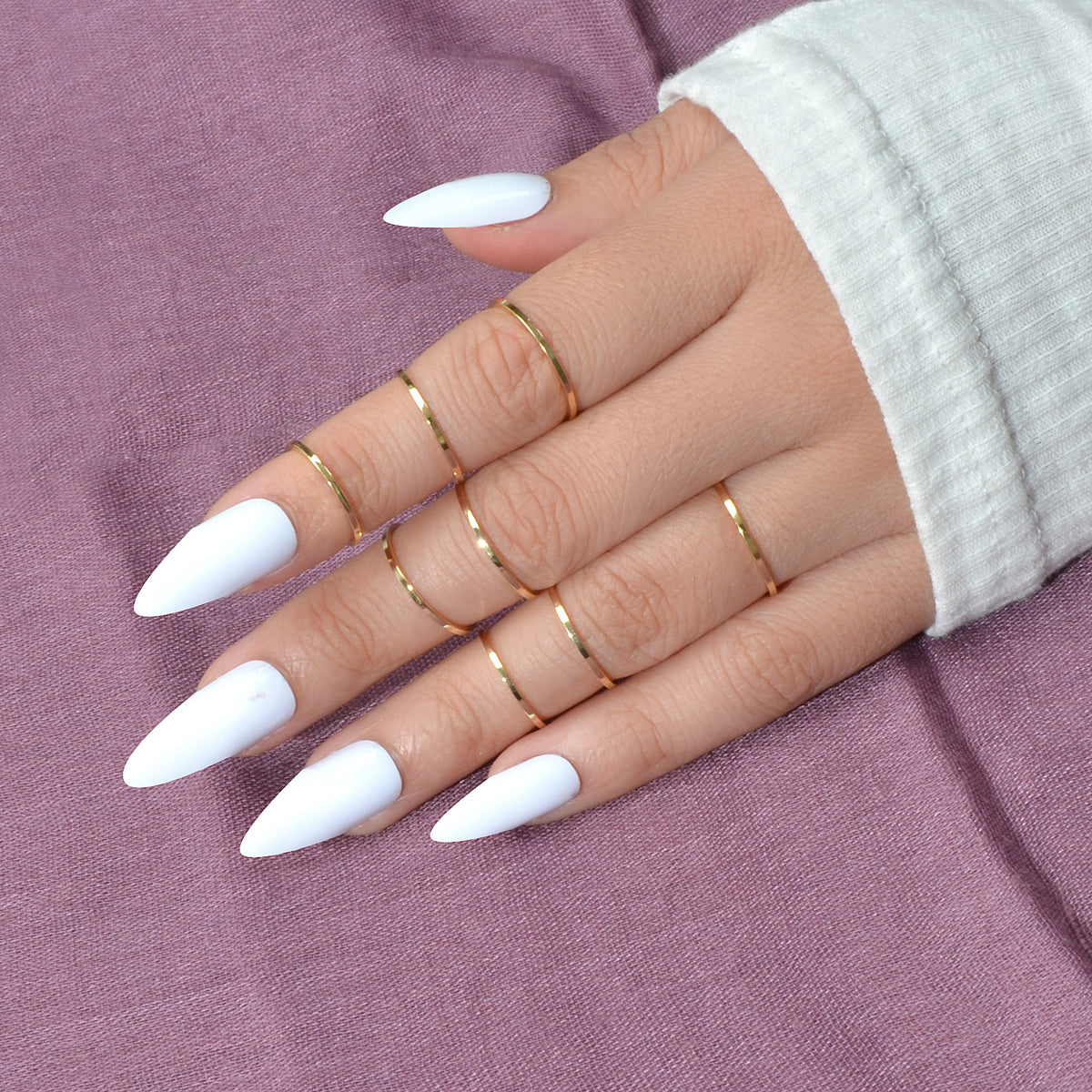 Finger Knuckle Rings 8pcs Gold Silver Simple Finger Knuckle Stack Rings Set Punk AU Stock J ...