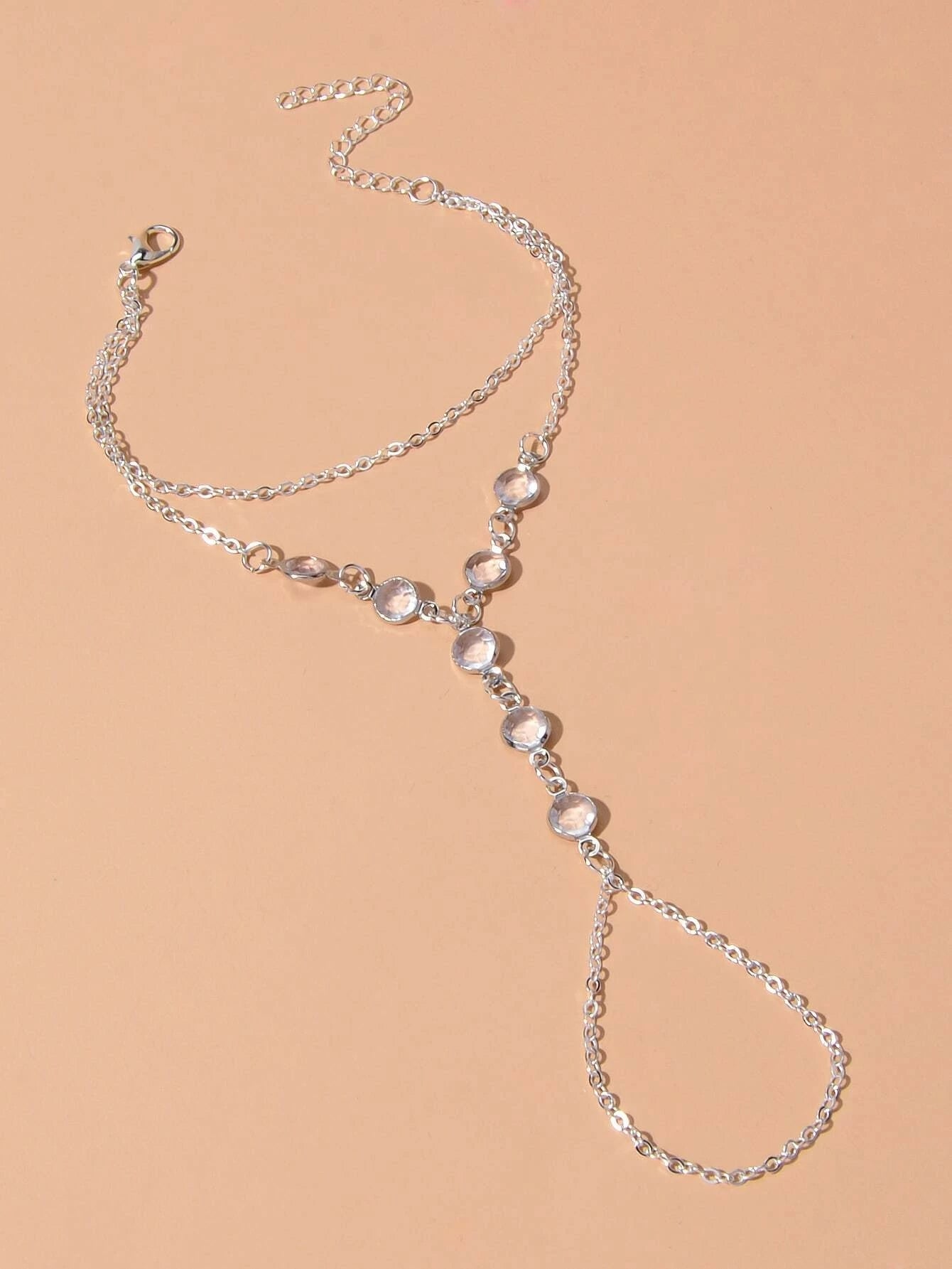 Multi-layer Slave Bracelet Hand Harness Finger Ring Link Interweave Accessories