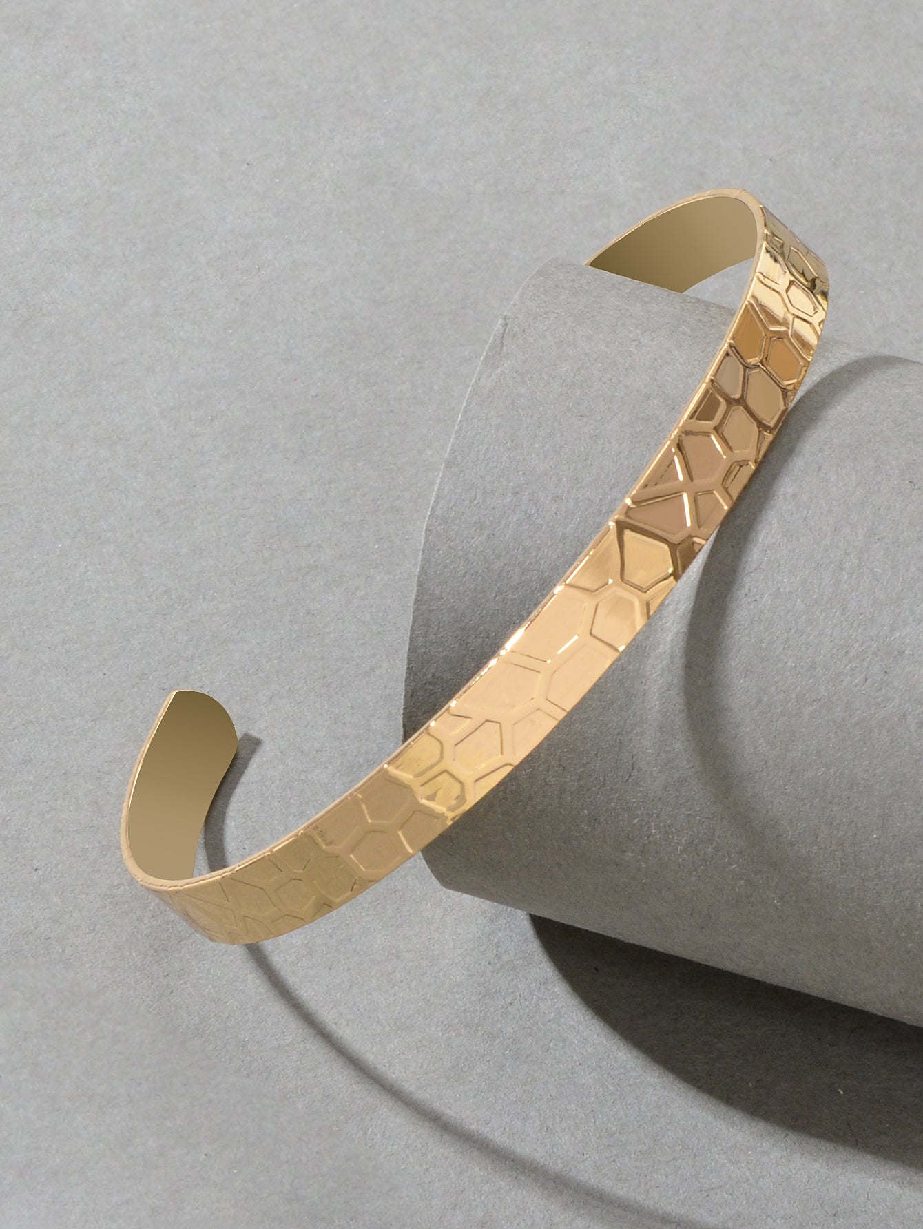 Customize Geometric Pattern Open Cuff Thin Bracelet Bangle Wrist Jewellery Gift