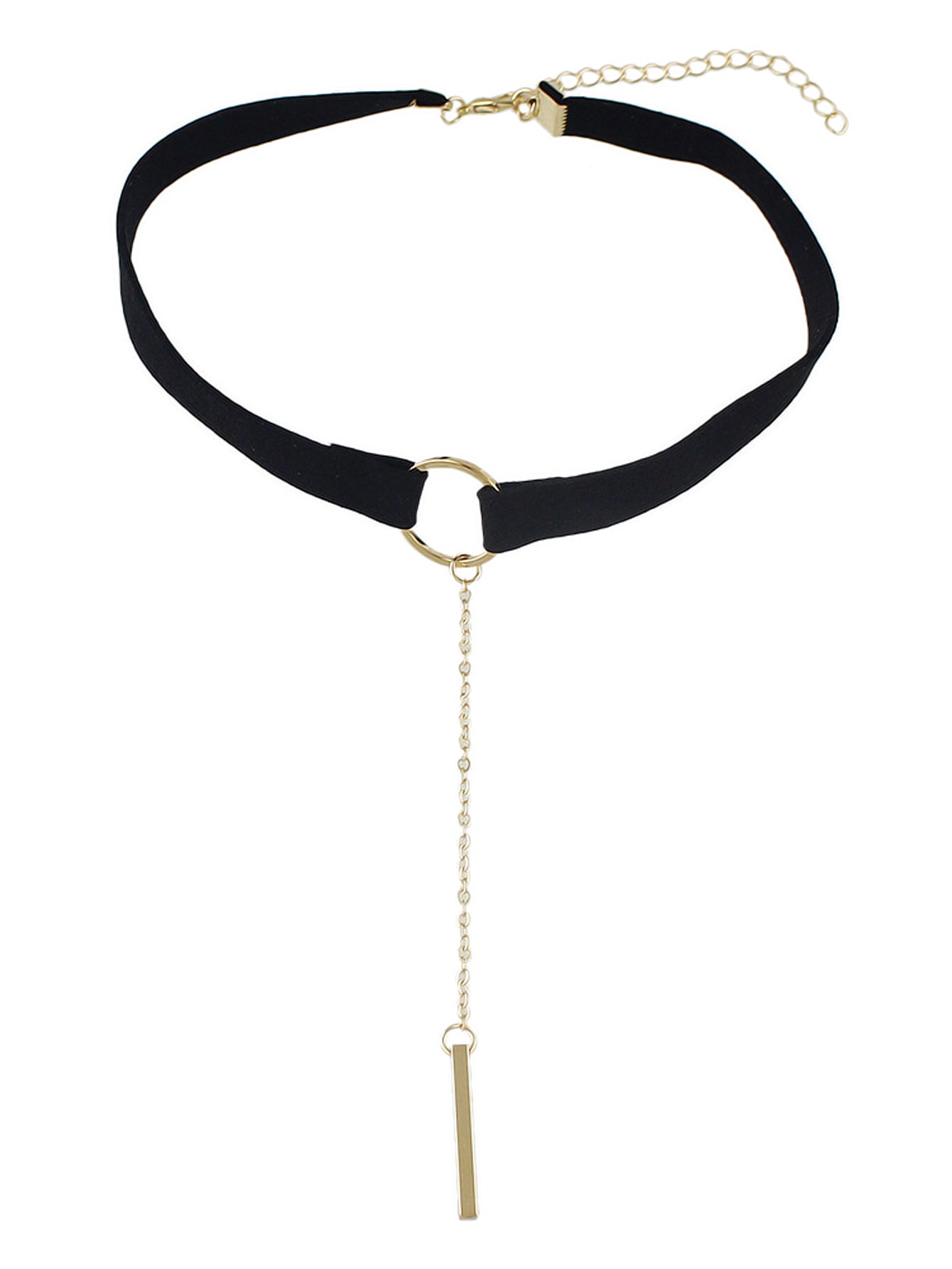 Gothic Punk 90s Black Leather Choker Bar Tattoo Choker Necklace Grunge Collar