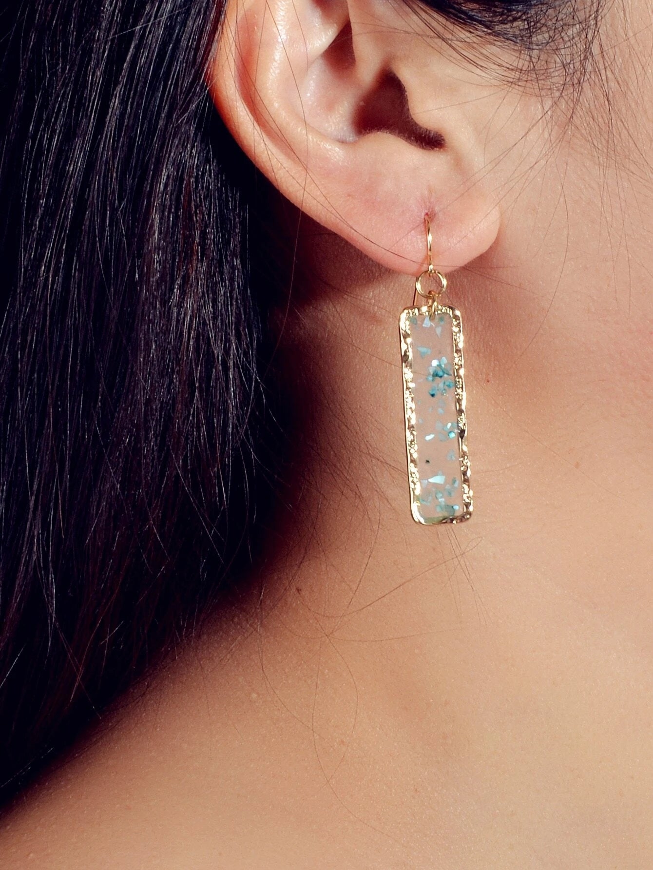 Feelontop Transparent Geometric Square Drop Dangle Earrings Stunning Jewellery