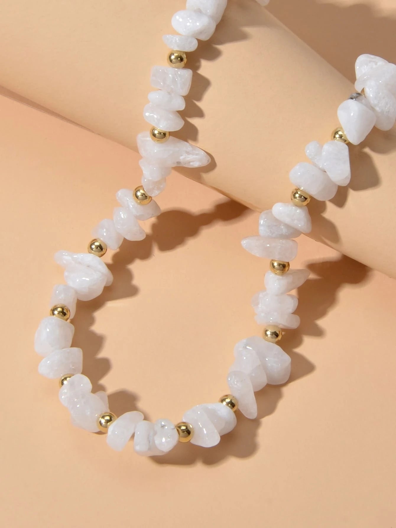 Boho White Stone Turquoise Handmade Necklace Ethic Tribal Festival Jewellery