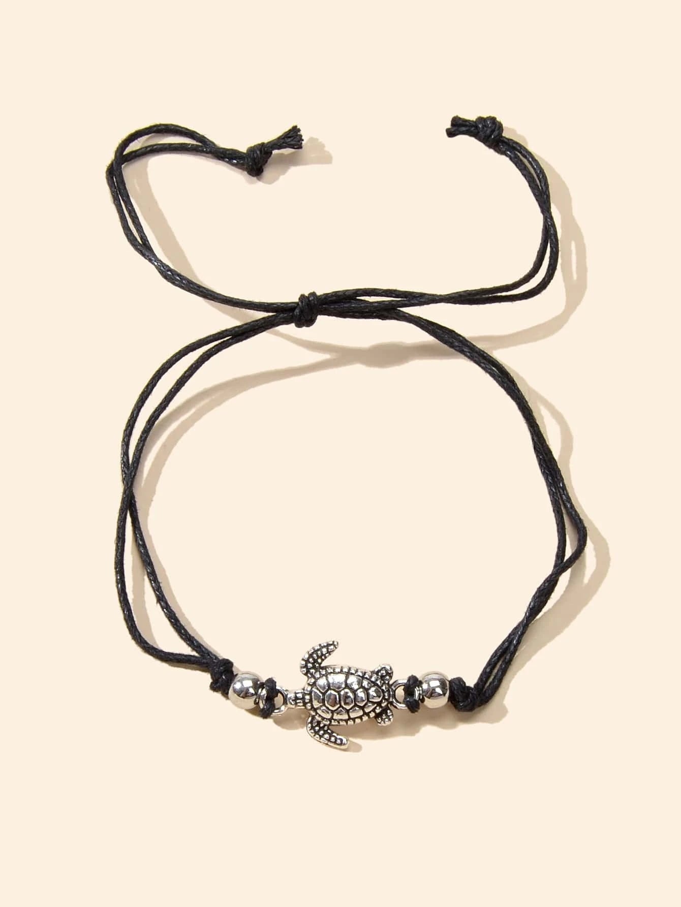AU Stock Bohemian Handmade Sea Turtle String Adjustable Anklet Tortoise Bracelet