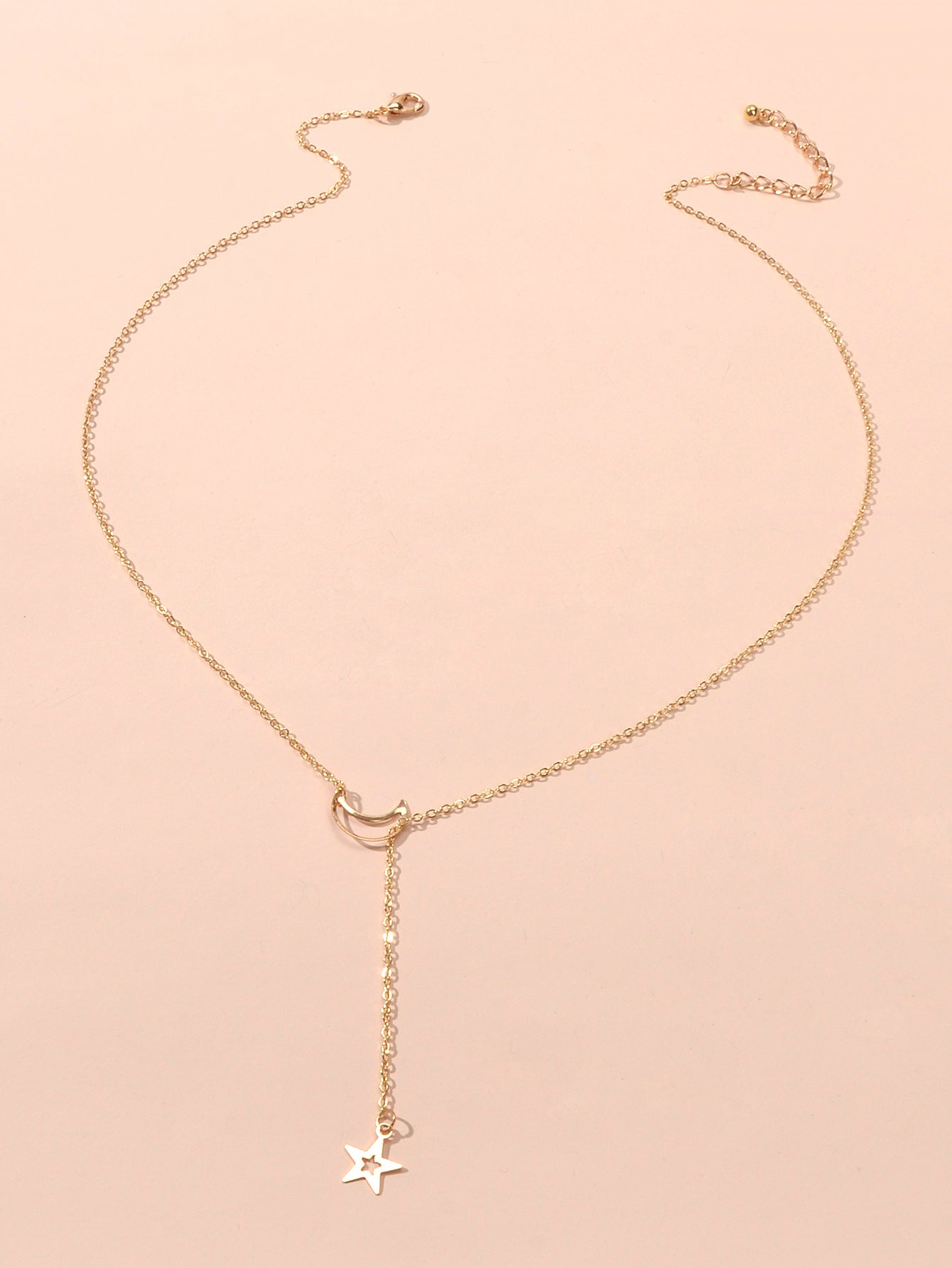 Dangle Y Lariat Crescent Moon Star Drop Charm Necklace Women's Choker Party Gift