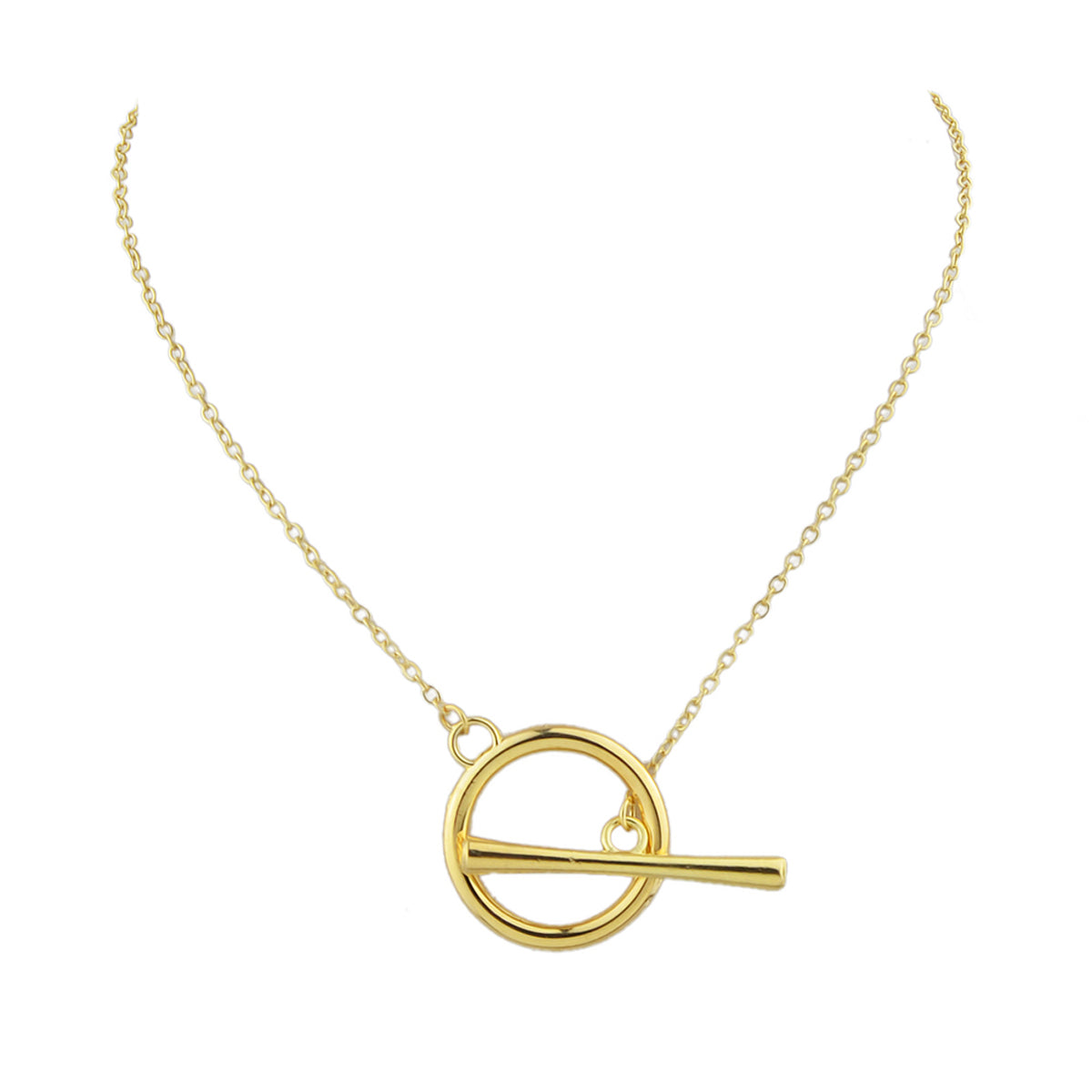 Minimalist Gold Silver Chain Bar Circle 90s Choker Necklace Collar Accessories