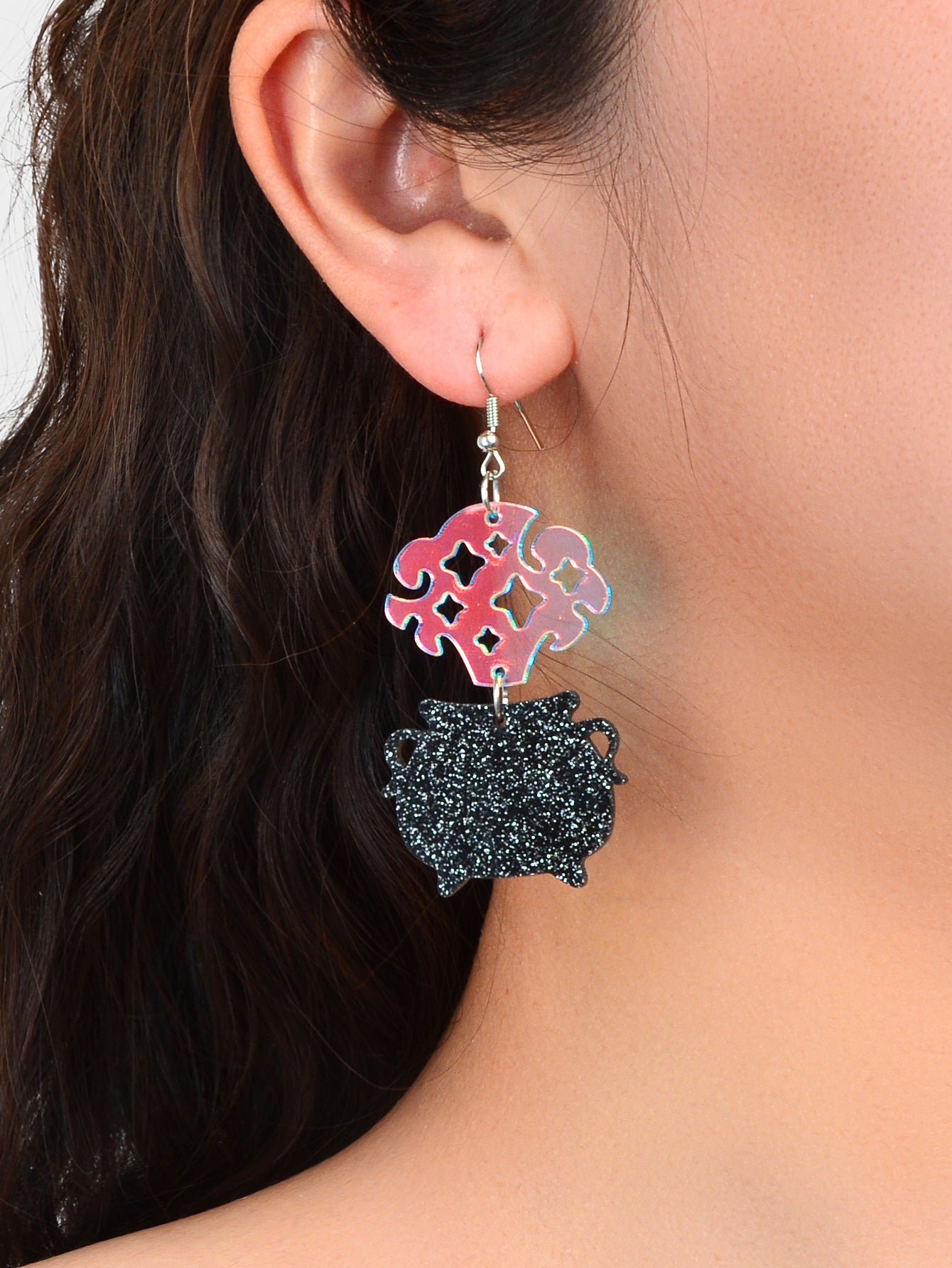 Exaggerated Acrylic Drop Dangle Statement Pot Earrings Funny Costume Jewellery