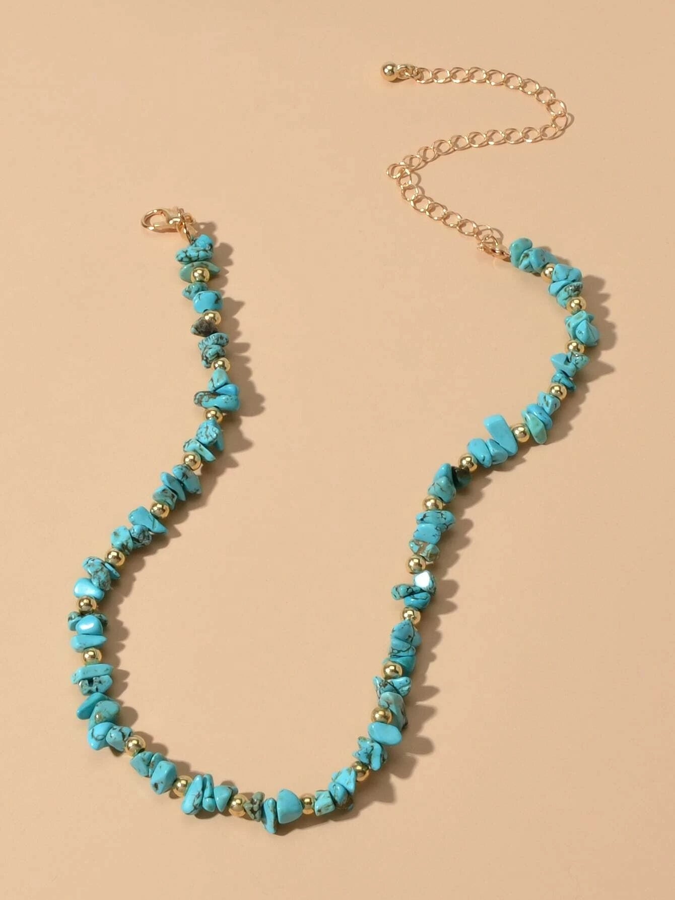 Boho White Stone Turquoise Handmade Necklace Ethic Tribal Festival Jewellery