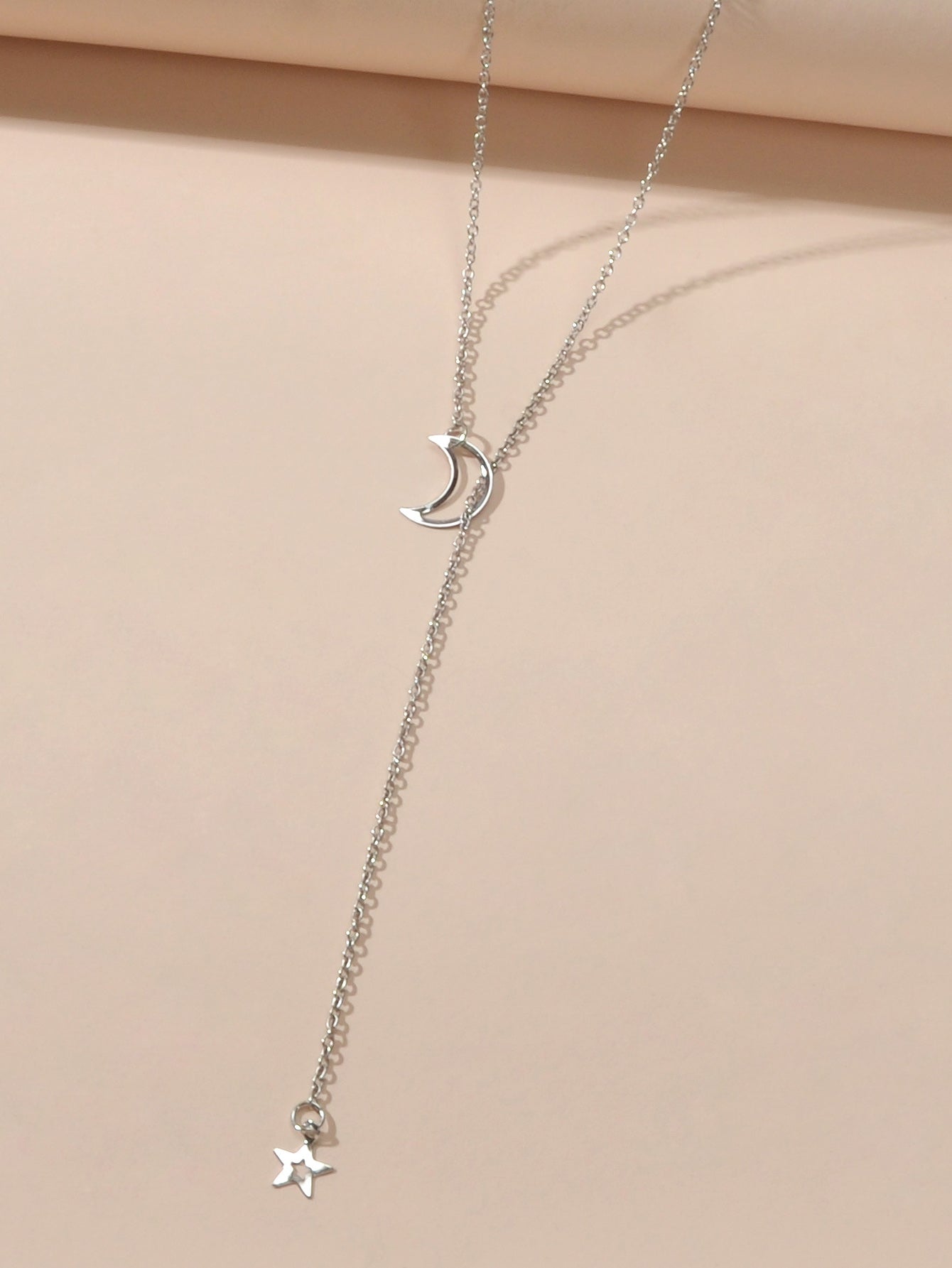 Dangle Y Lariat Crescent Moon Star Drop Charm Necklace Women's Choker Party Gift