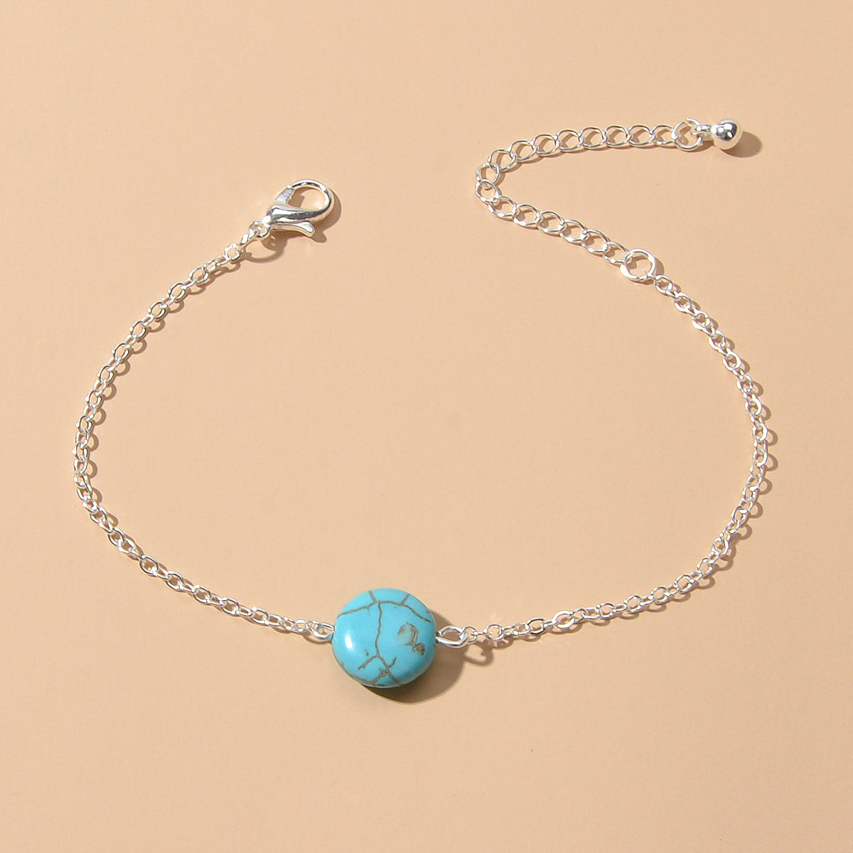 Indian Ethnic Jewelry Gold Silver Chain Turquoise Bracelet Bohemian Accessories