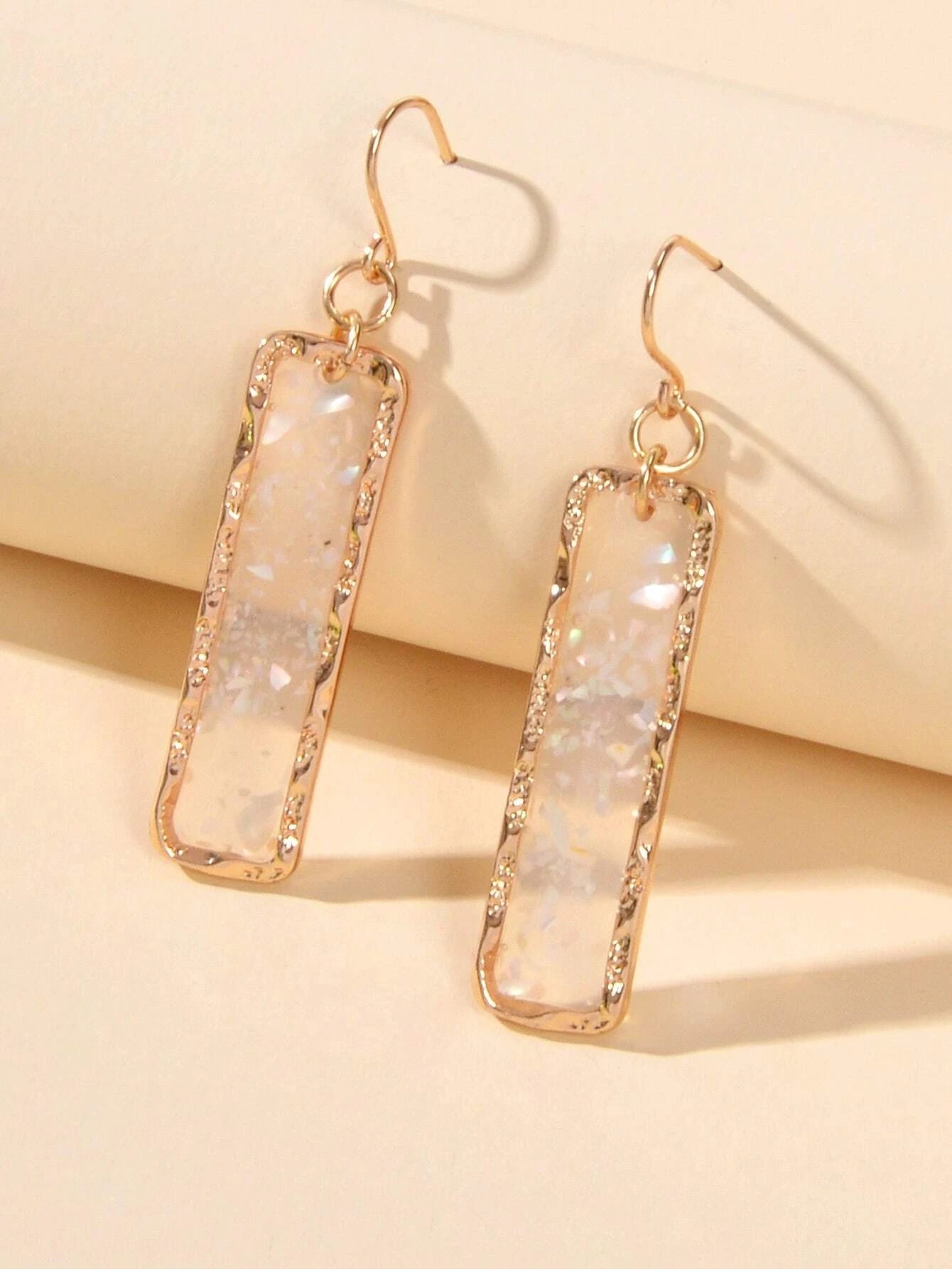 Feelontop Transparent Geometric Square Drop Dangle Earrings Stunning Jewellery