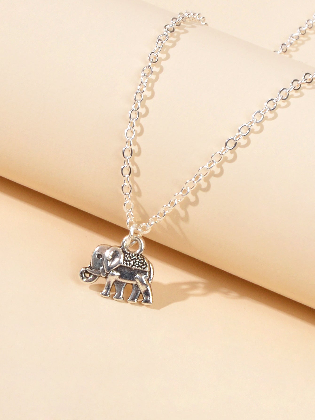 Ethnic Tribal Jewellery Antique Silver Chain Boho Chic Elephant Pendant Necklace